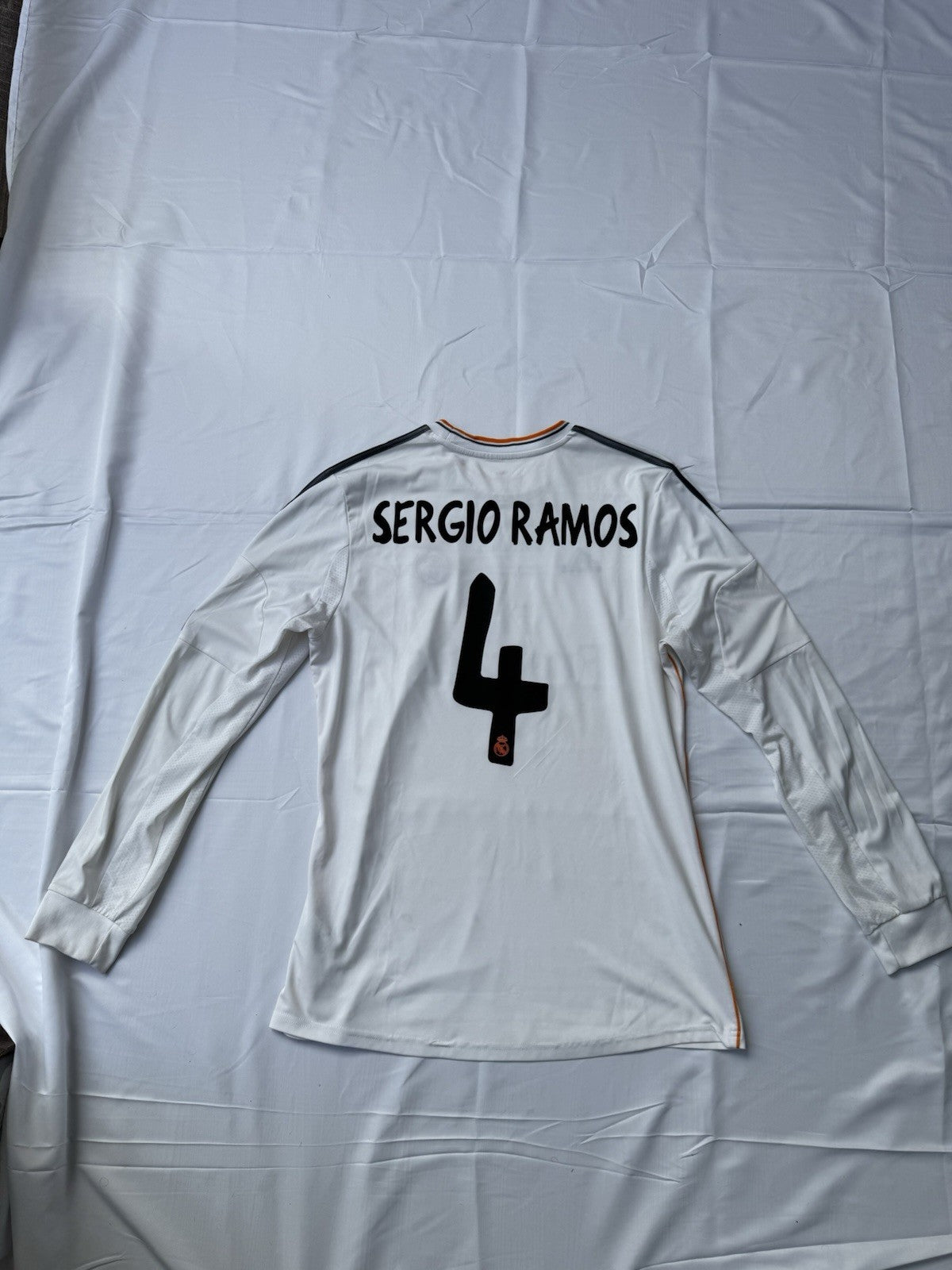Real Madrid 2013/14 Sergio Ramos UCL LongSleeve Shirt Jersey Sz L | Check Desc*