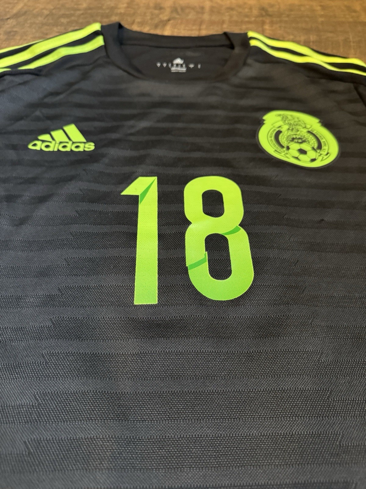 Andres Guardado UTILERIA SIGNED 2015 Adidas Mexico Home Soccer Jersey. NO COA