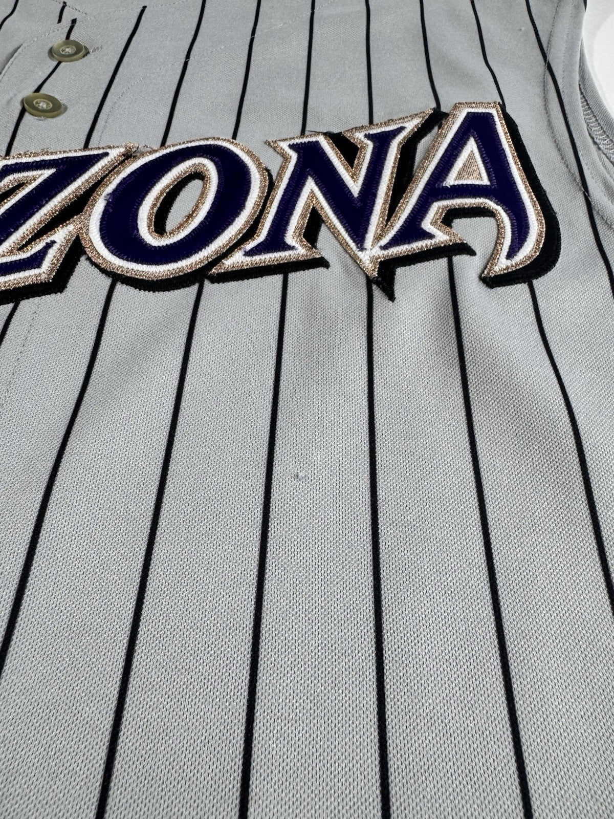 Majestic Authentic Arizona Diamondbacks MLB Authentic Jersey Size 48 Gray Navy 