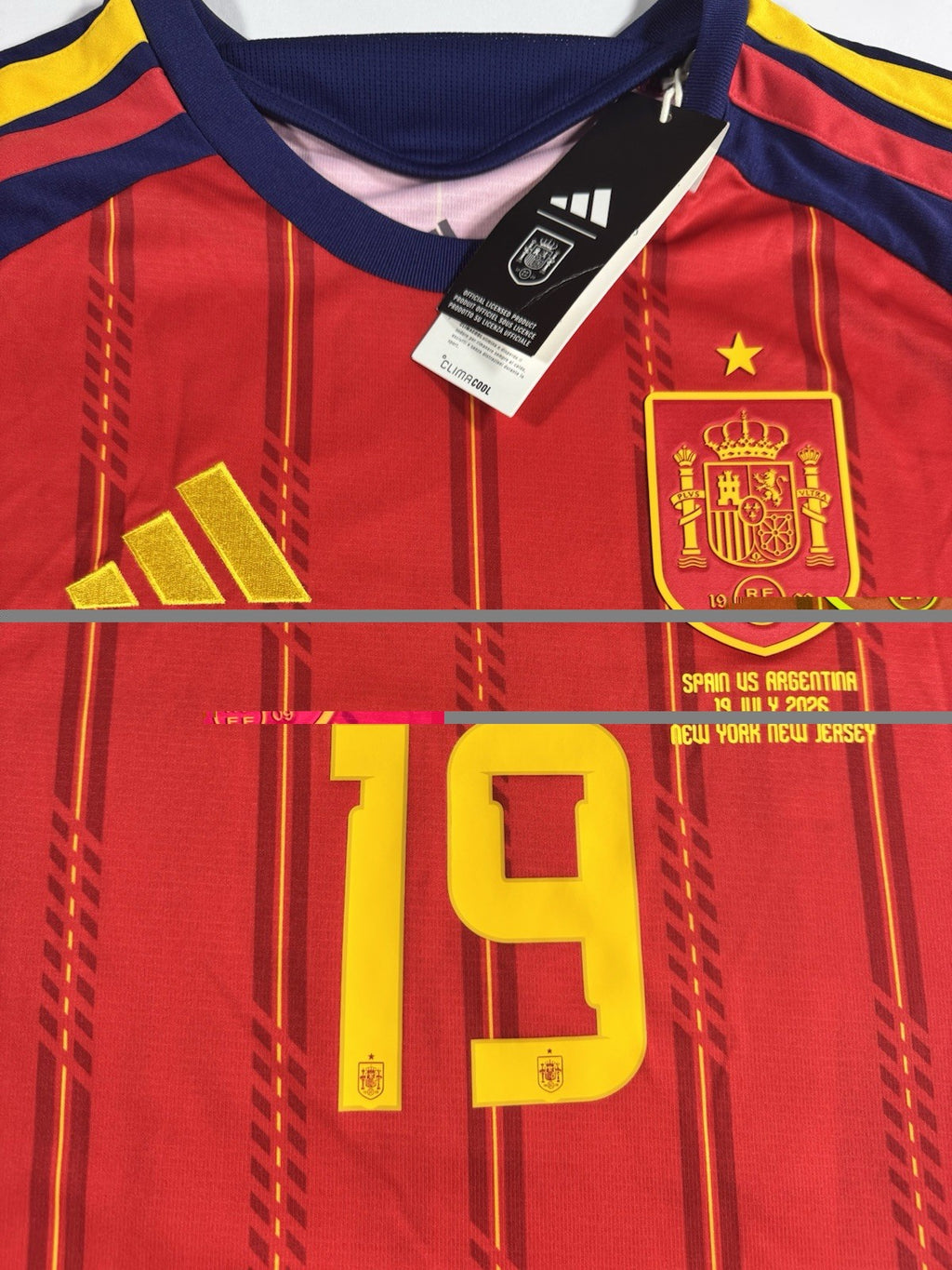 Spain 2026 World Cup Final Lamine Yamal Home Football Jersey Size M NWT Fan Vers