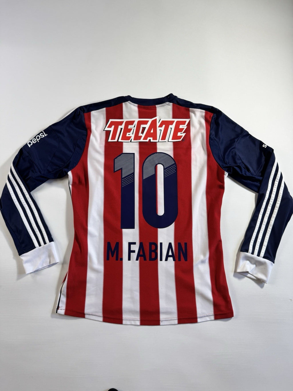 Chivas 2013 2014 Marco Fabian Long Sleeve Home Football Shirt Jersey Size M