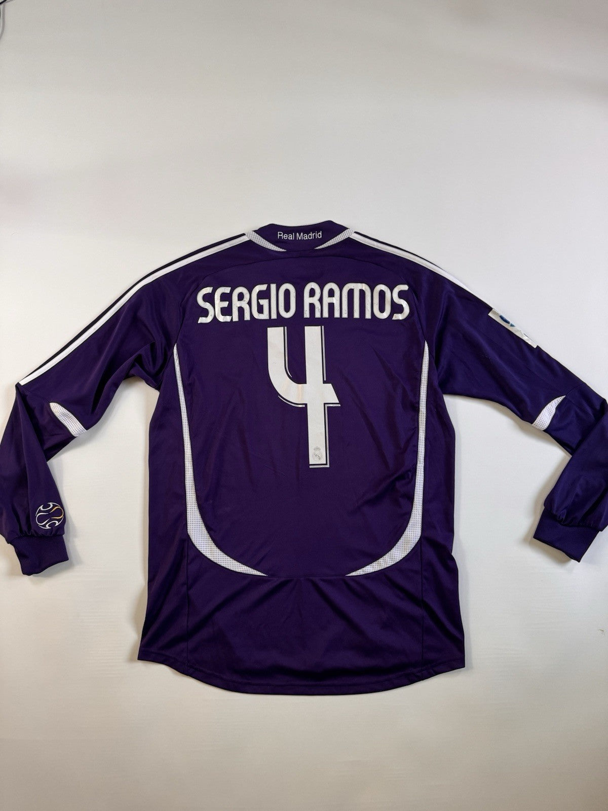 Real Madrid 2006 2007 Sergio Ramos FORMOTION Player Issue Home Jersey Size L