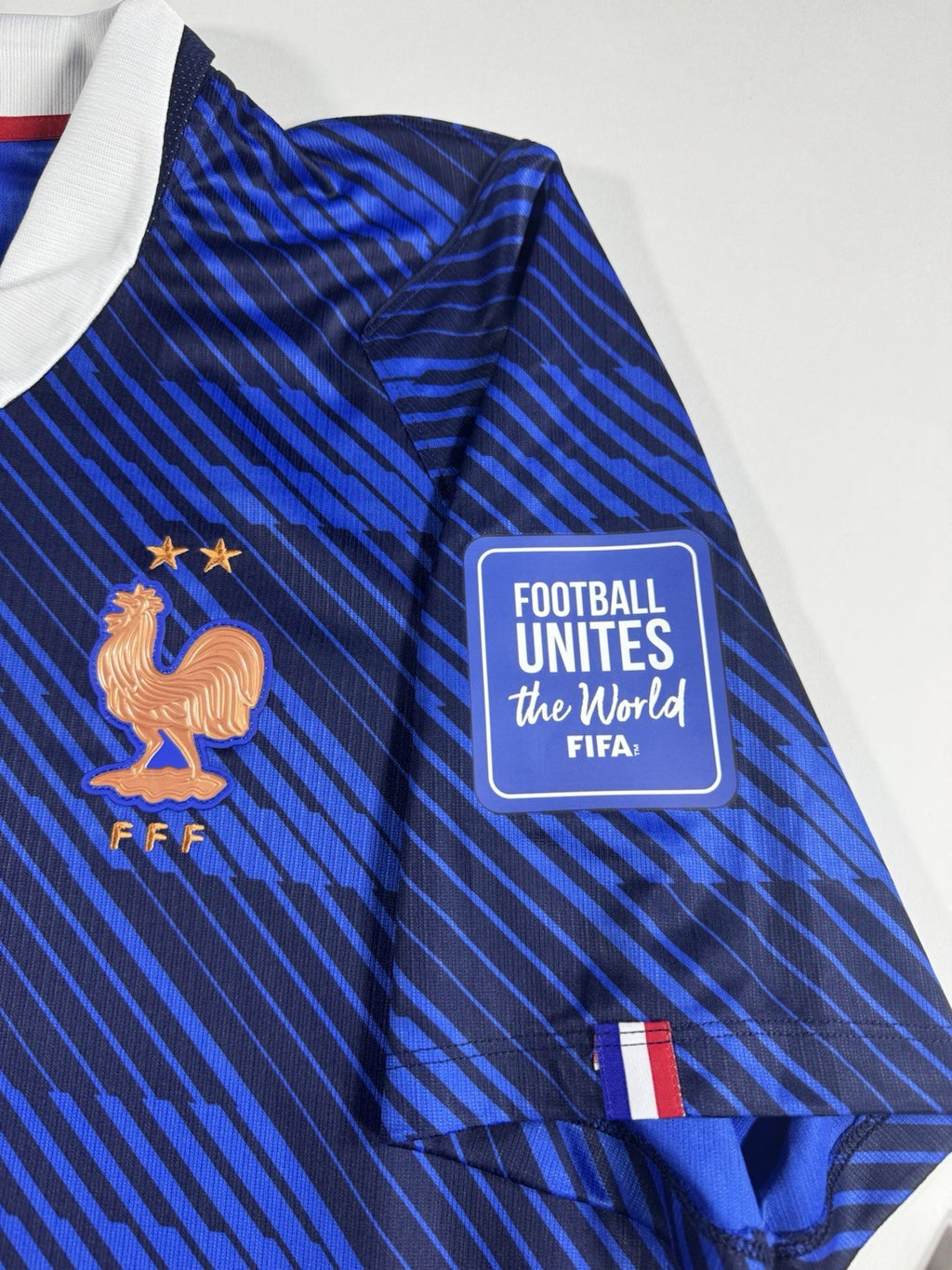 France 2026 World Cup Kylian Mbappe Fan Version WC Patches Shirt Jersey Size L