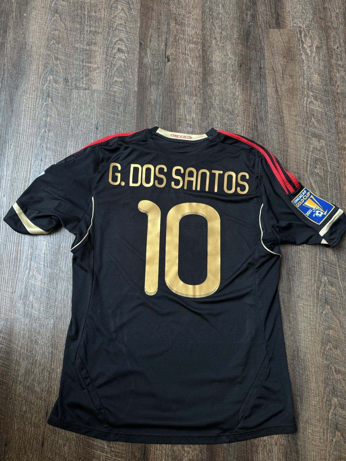 Mexico Gold Cup 2011 Giovani dos Santos Away Football Shirt Jersey Size L | Chec