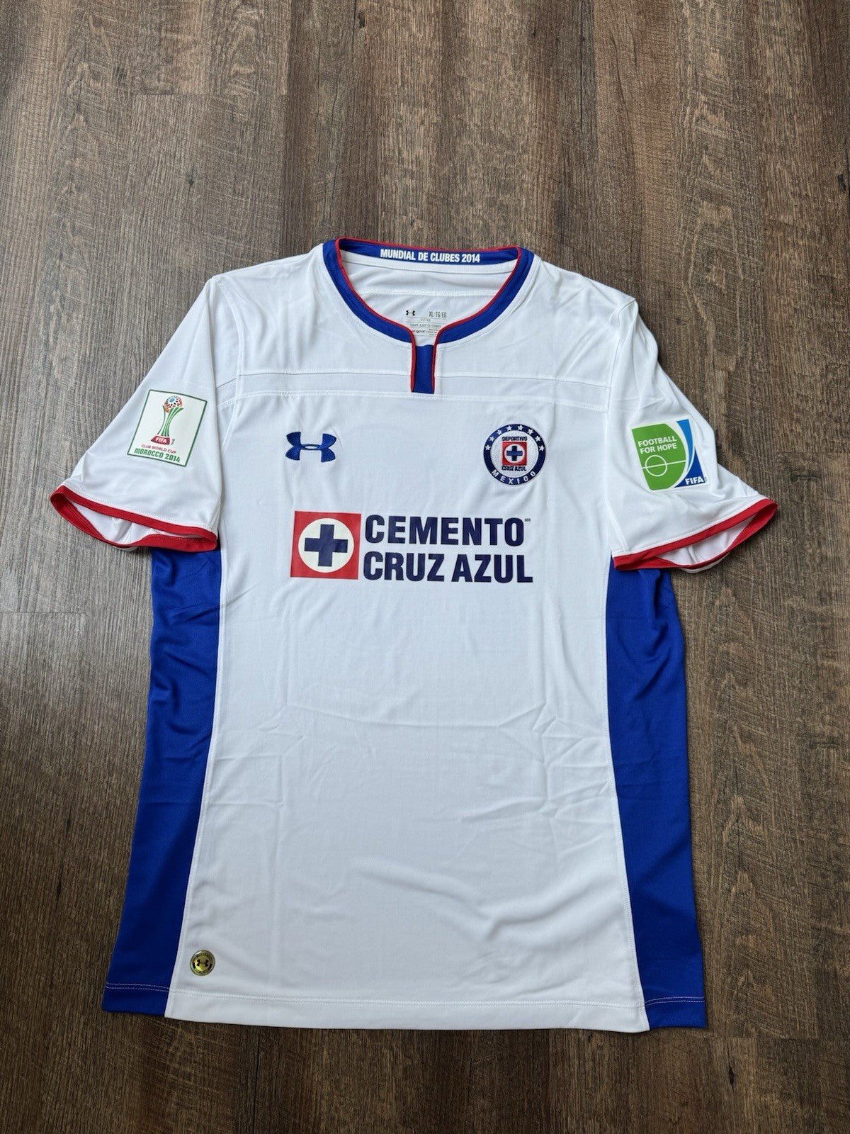 Christian Chaco Gimenez Cruz Azul 2014 Club World Cup Away Jersey Size XL