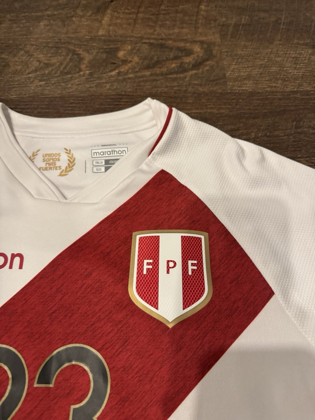 Pedro Aquino Peru FPF Jersey WC Qualifiers 2022 Player Match issued  Utileria