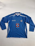 Cruz Azul 2008 09 Cristian Riveros Long Sleeve Home Football Shirt Jersey Size M