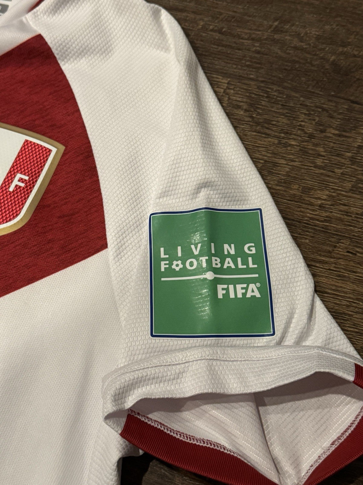Pedro Aquino Peru FPF Jersey WC Qualifiers 2022 Player Match issued  Utileria