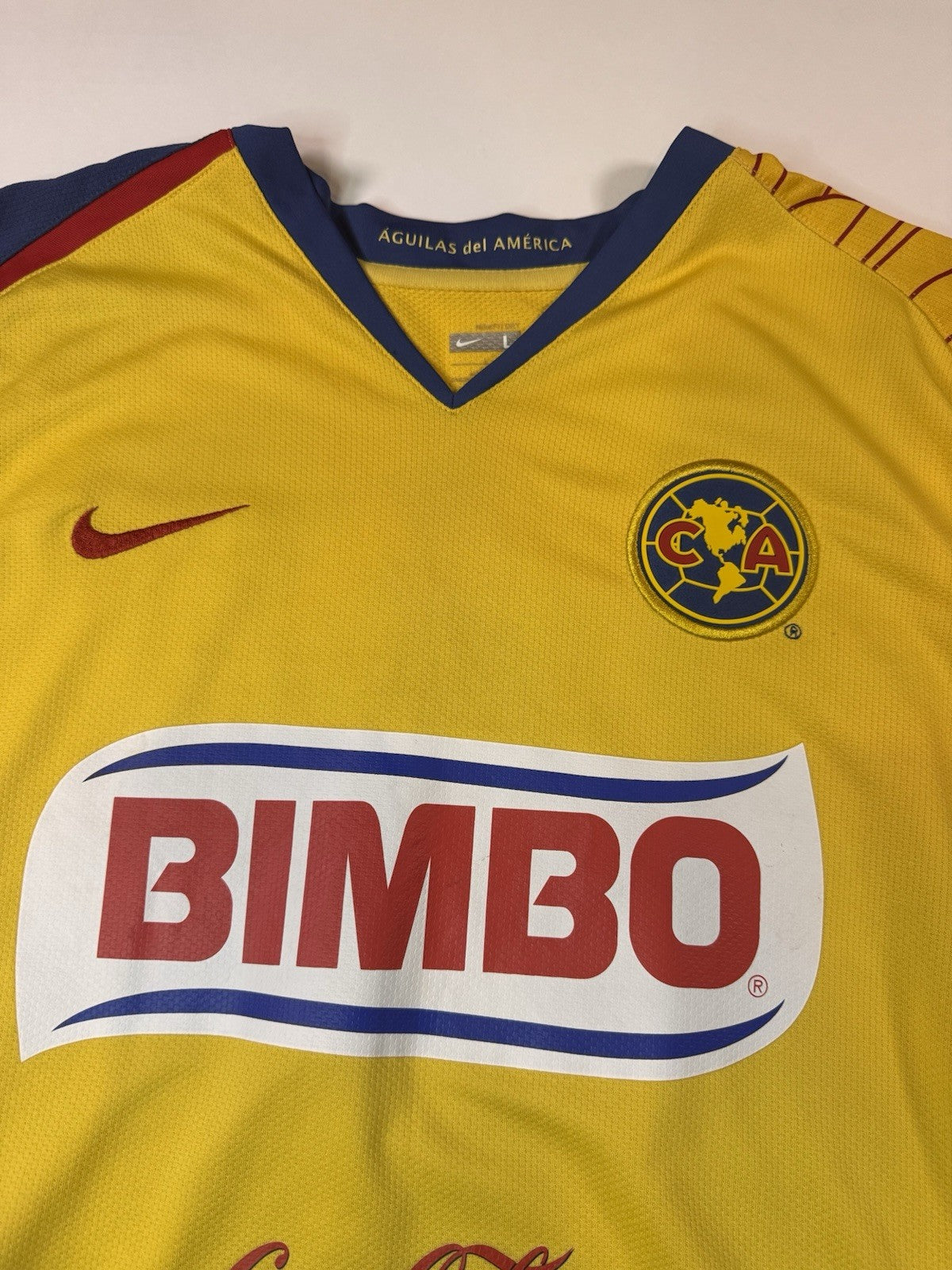 Club America 2007 2008 Cuauhtemoc Blanco Long Sleeve Home Shirt Jersey Sz L