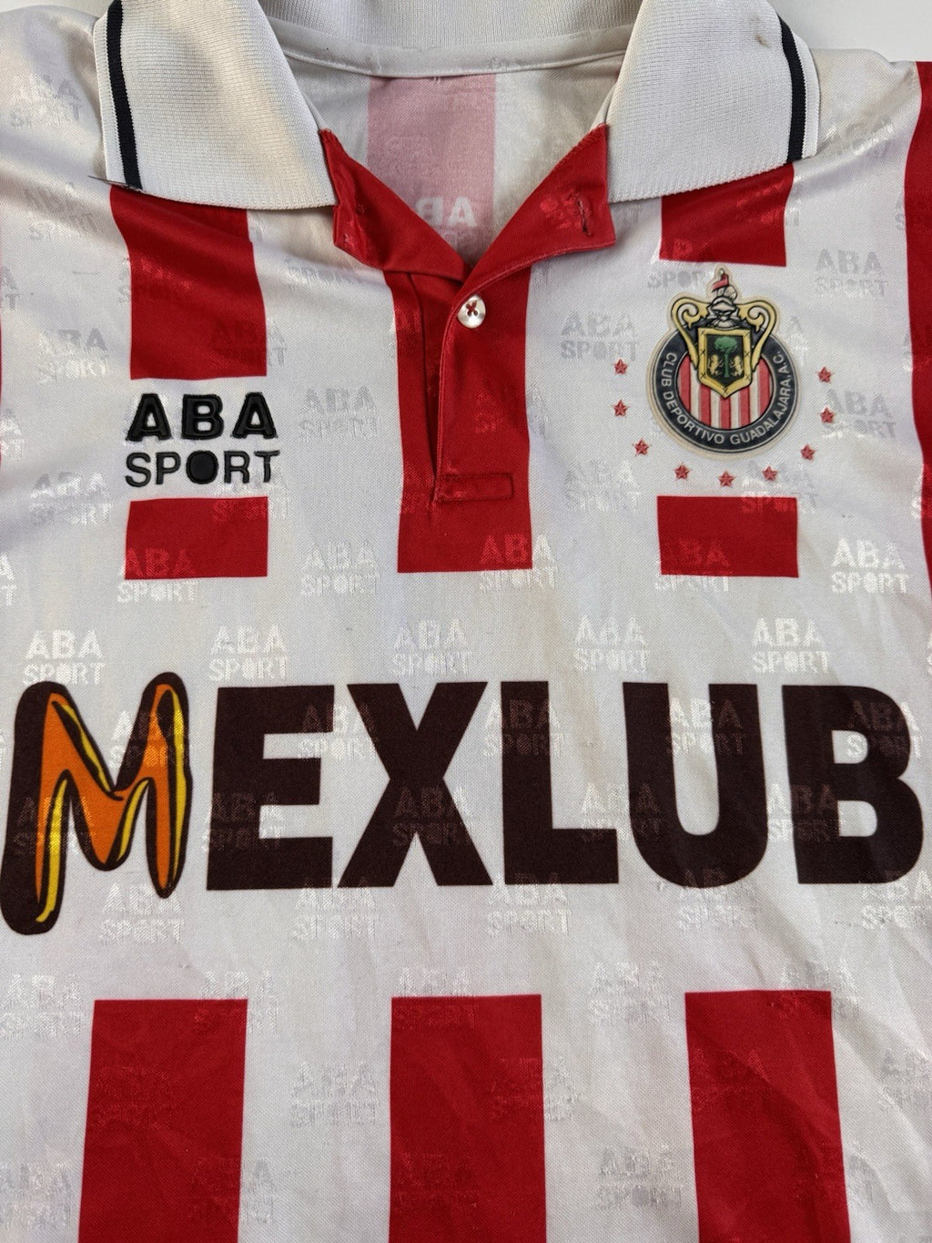 Vintage 1996-1997 ABA Sport Chivas De Guadalajara Soccer Futbol Jersey Mexlub 