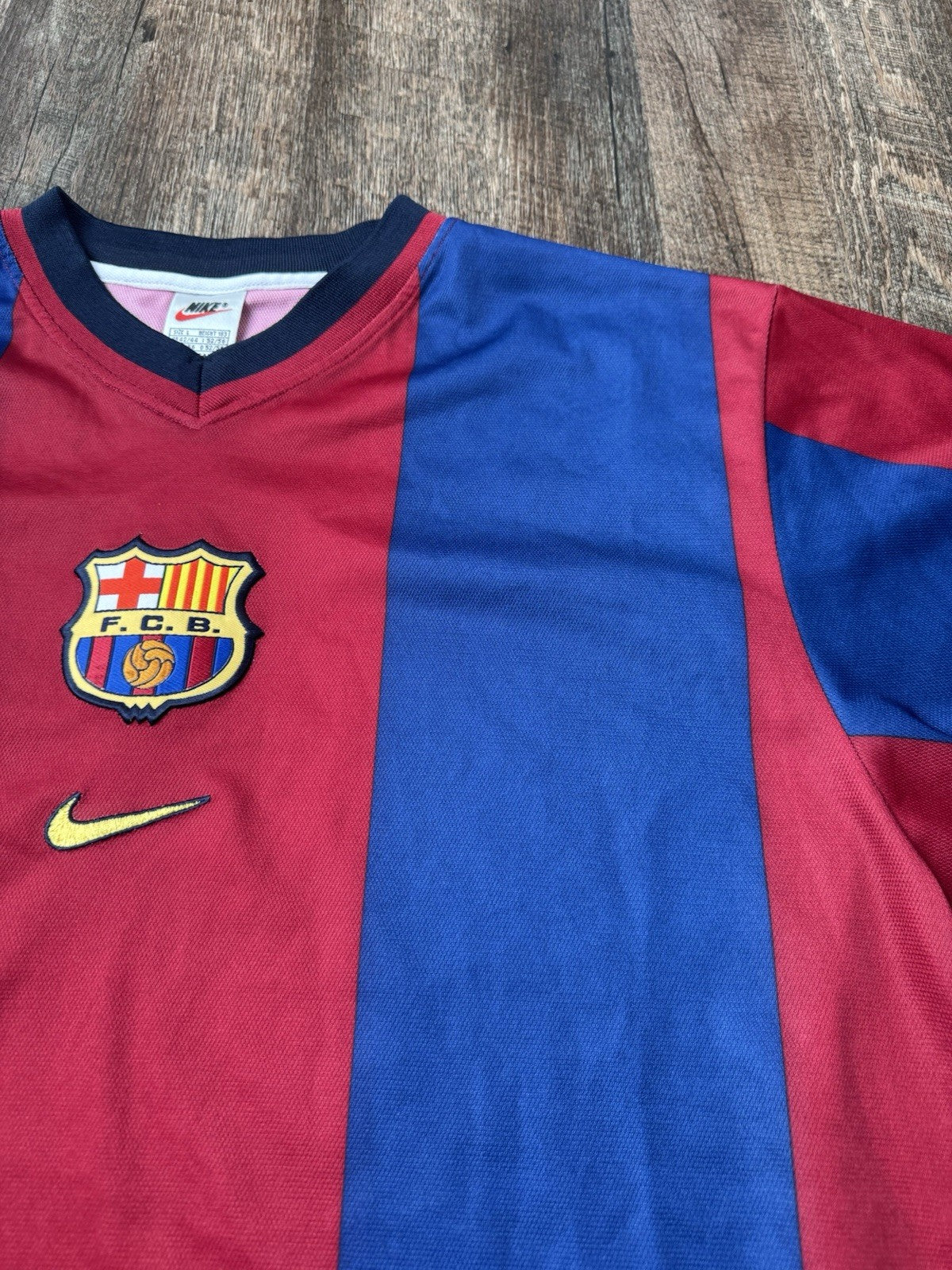 Vintage FC Barcelona Jersey Nike 2000 - 2001 Home Shirt L Barça Classic Kit