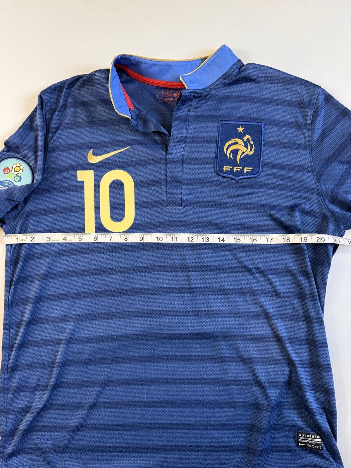 France Euro 2012 Karim Benzema Home Football Shirt Jersey Size L