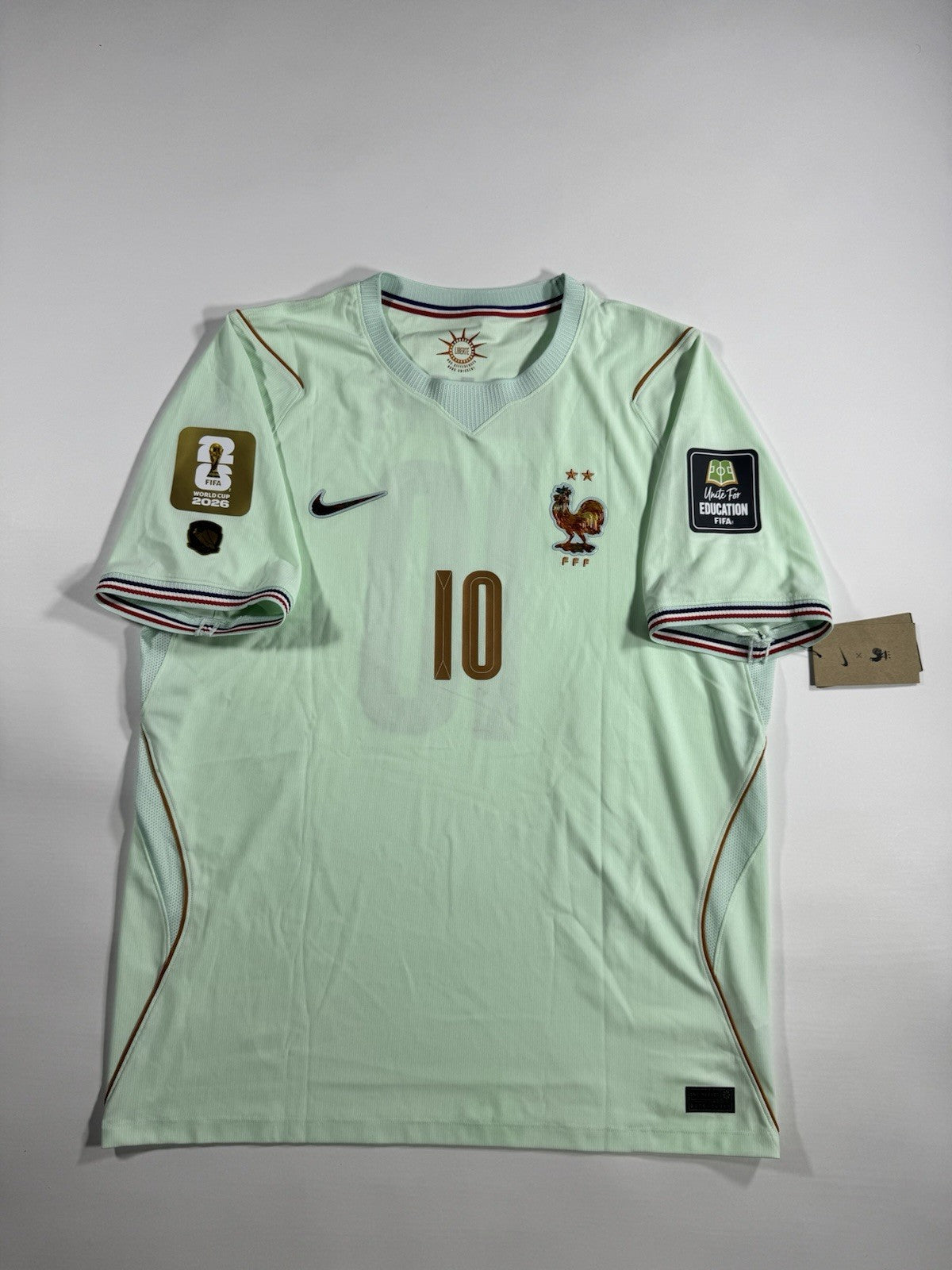 France 2026 World Cup Kylian Mbappe Fan Version WC Patches Away Jersey Size L