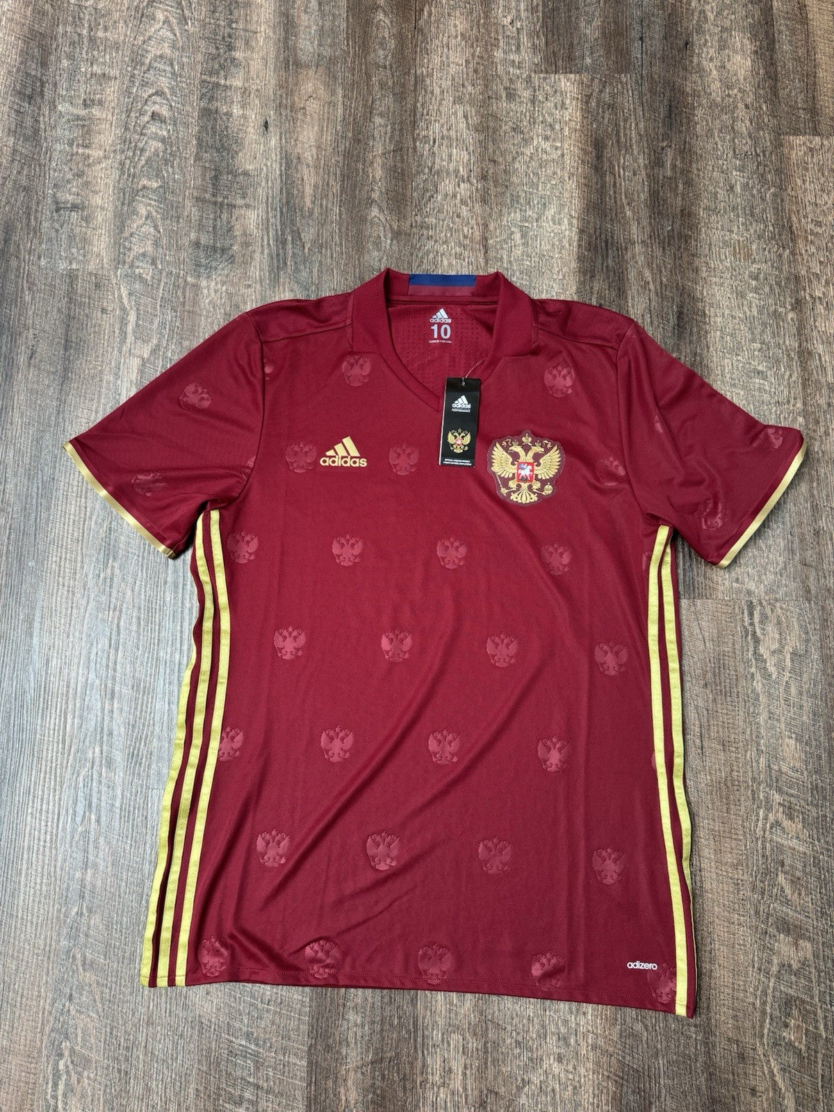 Russia National Team 2016 Player Issue Adizero Jersey Sz 10 NWT 