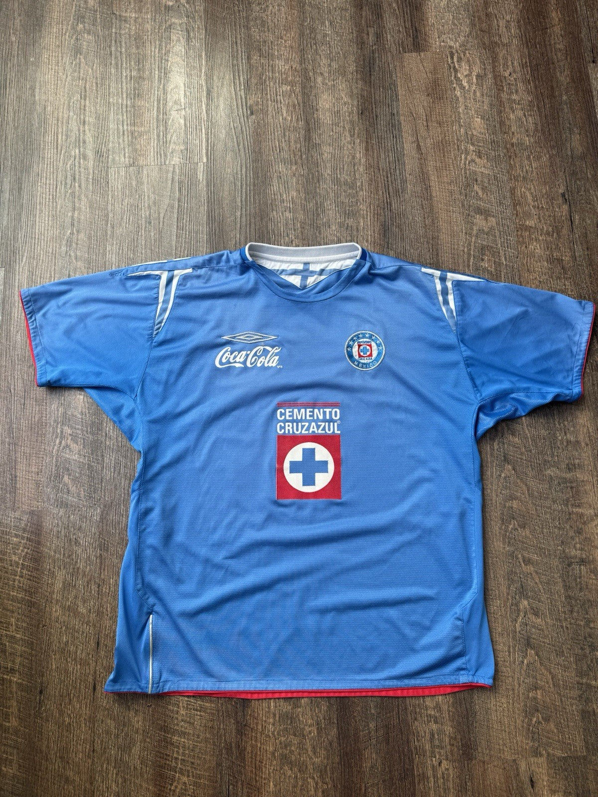 Cruz Azul 2004 2005 Home Soccer Jersey Chelito Cesar Delgado Size XL
