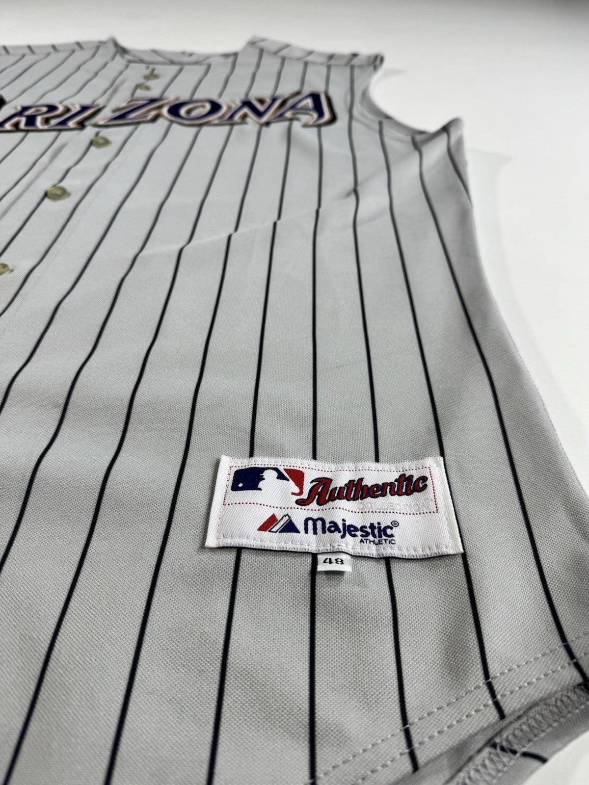 Majestic Authentic Arizona Diamondbacks MLB Authentic Jersey Size 48 Gray Navy 