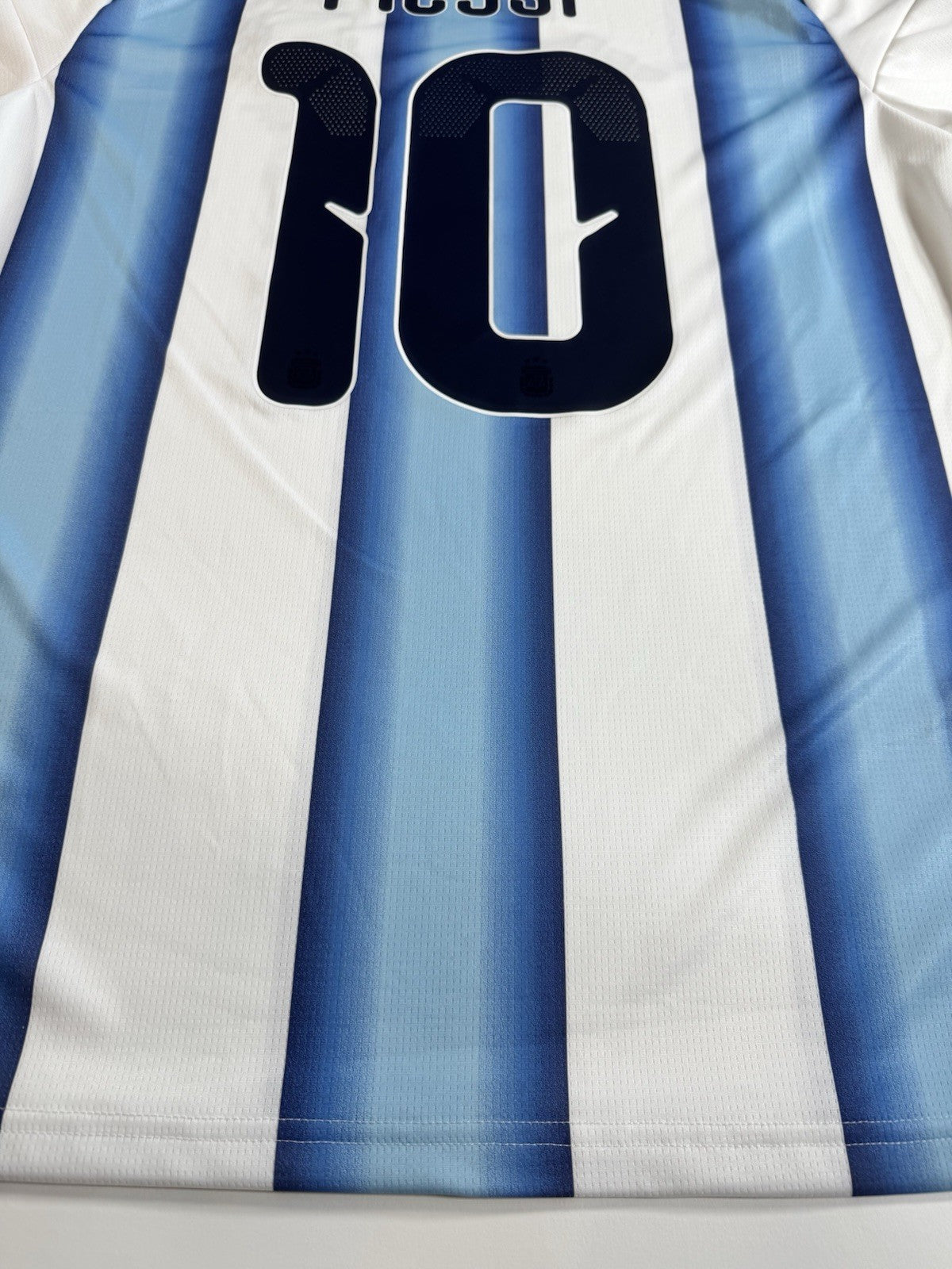 Argentina Lionel Messi FAN Version Match Detail vs Egypt Jersey Size L NWT