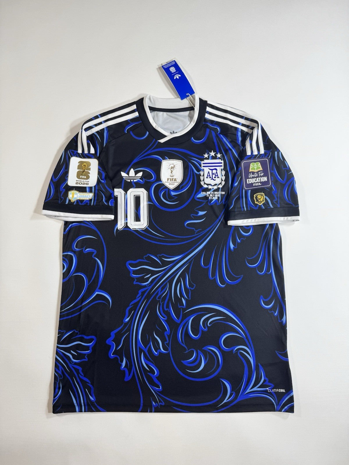 Argentina 2026 World Cup Lionel Messi Away Match Detail V England WC Patches NWT
