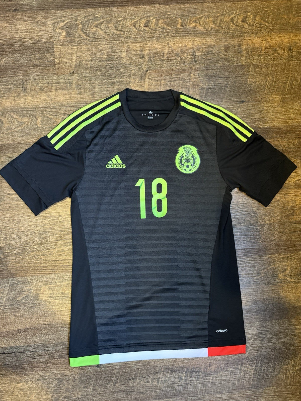 Andres Guardado UTILERIA SIGNED 2015 Adidas Mexico Home Soccer Jersey. NO COA