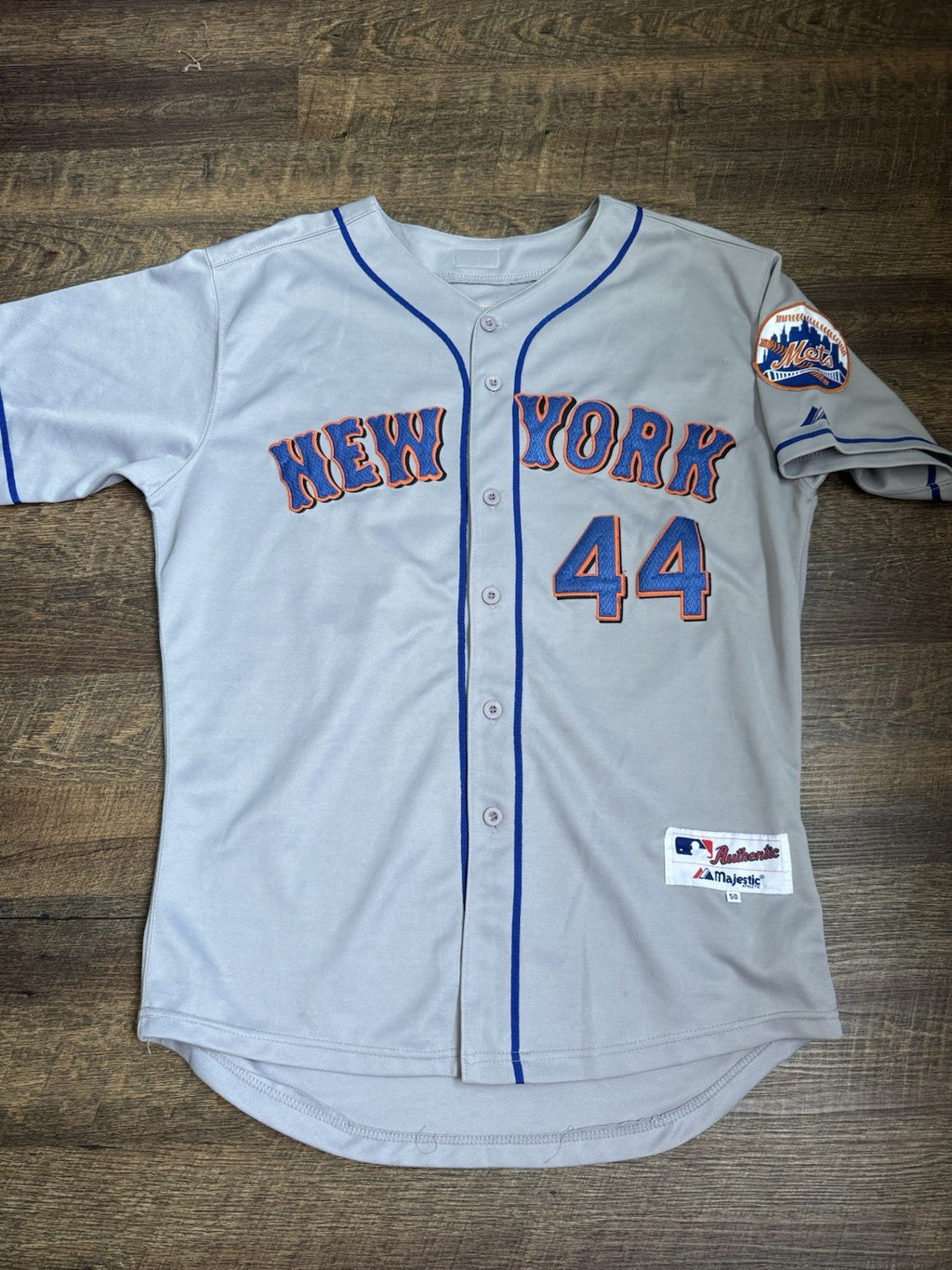 Jason Bay New York Mets MLB #44 Jersey Size 50 Majestic