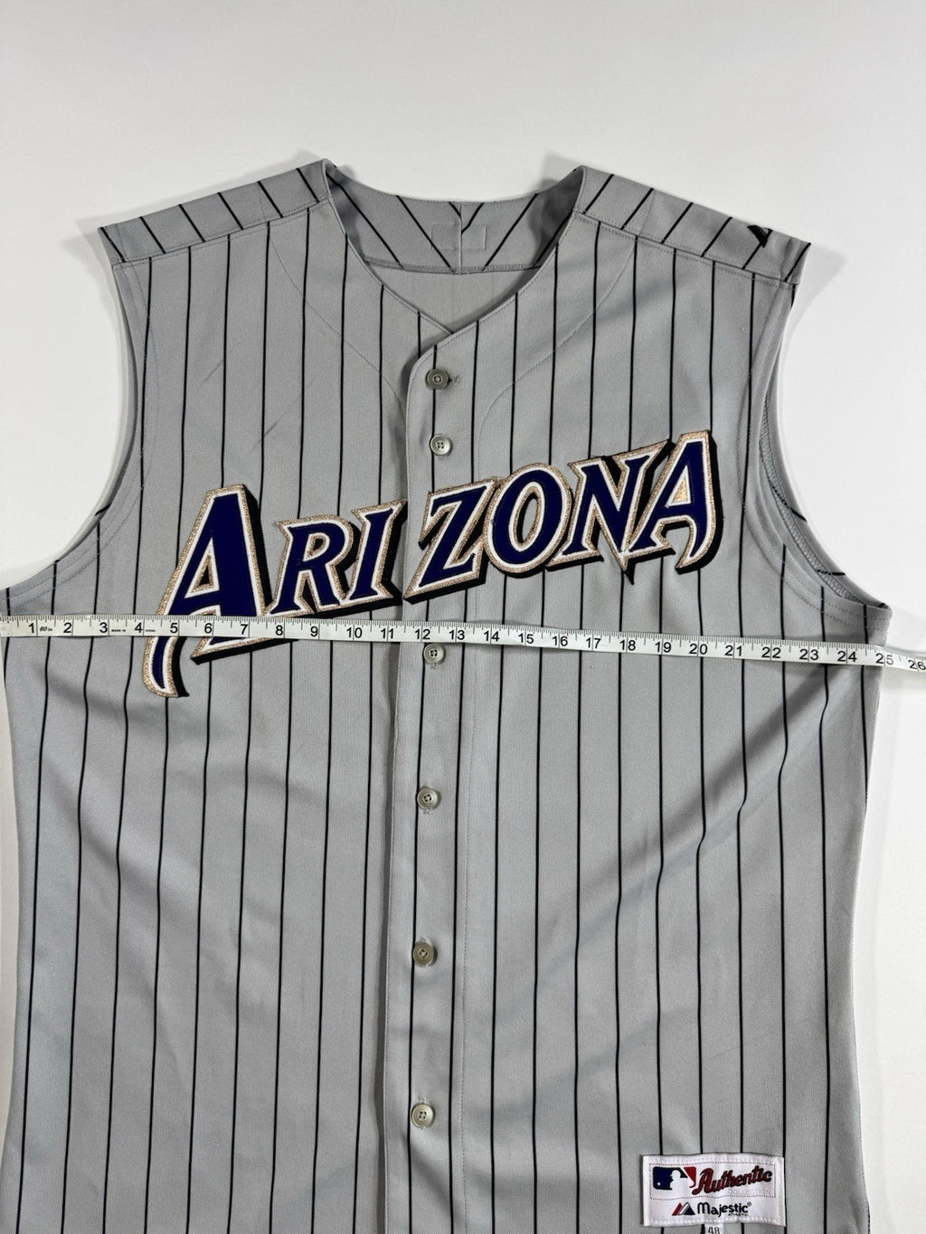Majestic Authentic Arizona Diamondbacks MLB Authentic Jersey Size 48 Gray Navy 
