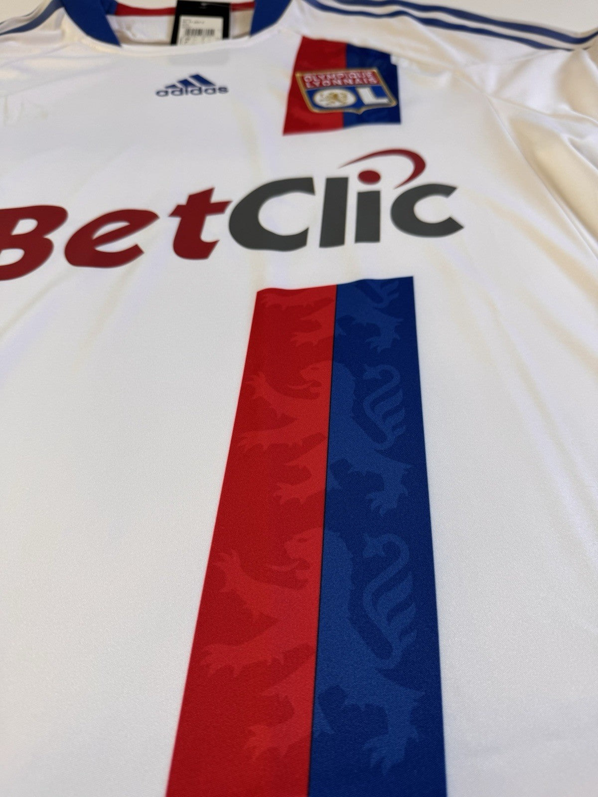 Olympique Lyon 2010 2011 Home Jersey Adidas FORMOTION Player Issue Size L NWT