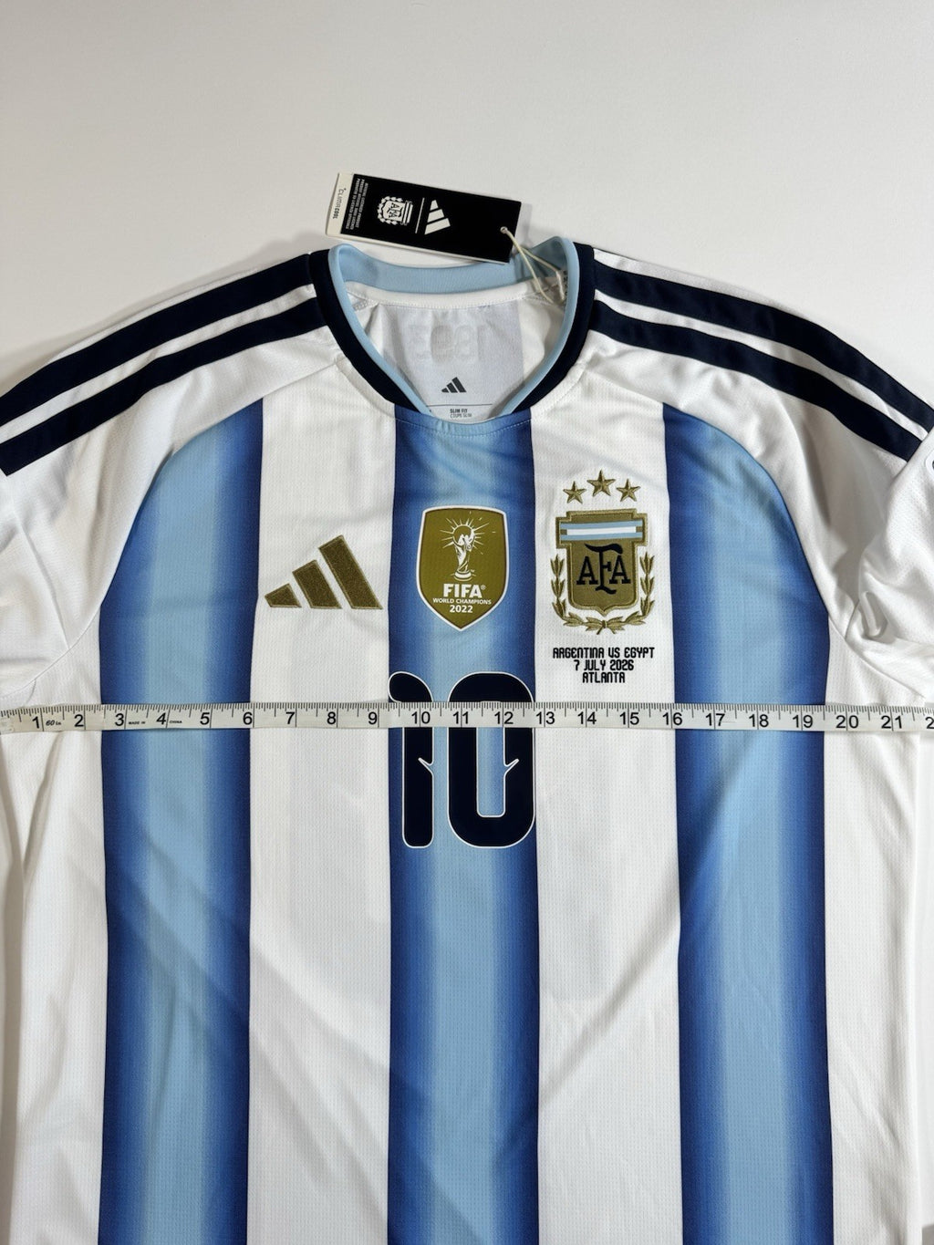 Argentina Lionel Messi FAN Version Match Detail vs Egypt Jersey Size L NWT