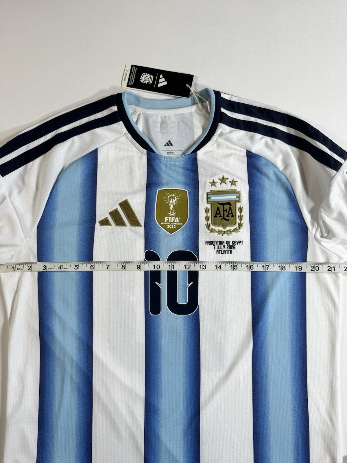 Argentina Lionel Messi FAN Version Match Detail vs Egypt Jersey Size L NWT
