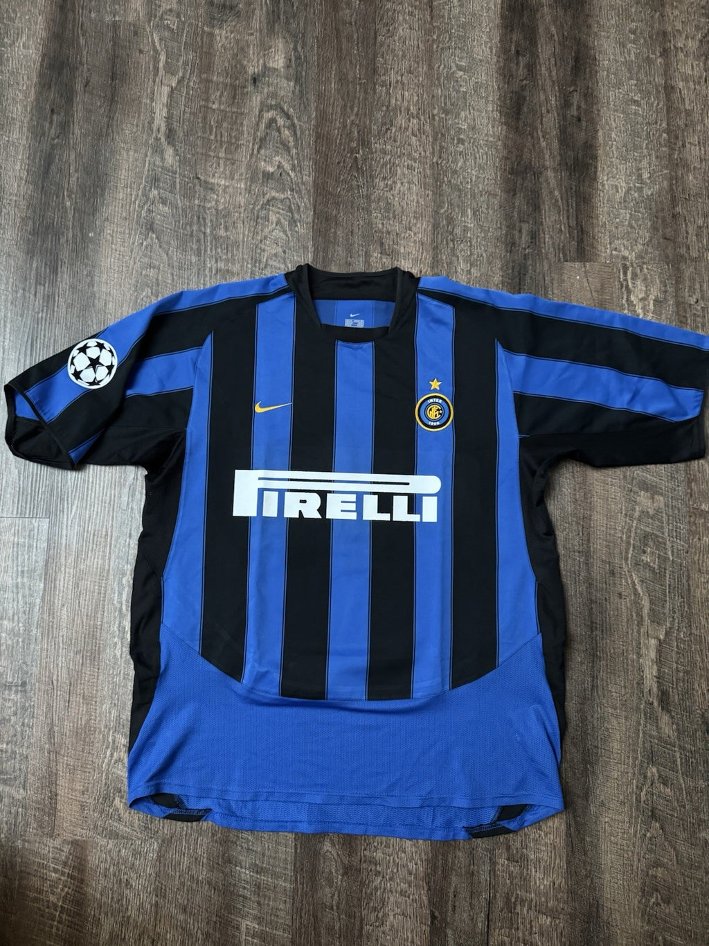 Inter Milan Adriano 2003/04 Home Jersey Size XL UCL Champions League 