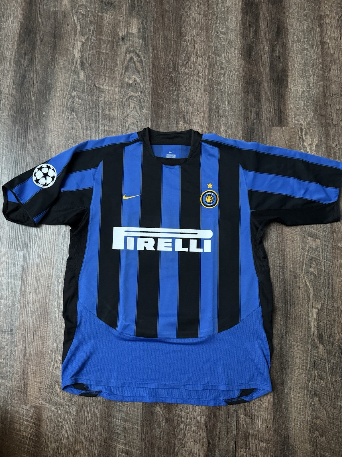 Inter Milan Adriano 2003/04 Home Jersey Size XL UCL Champions League 