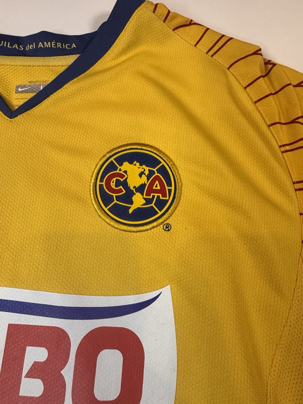 Club America 2007 2008 Cuauhtemoc Blanco Long Sleeve Home Shirt Jersey Sz L