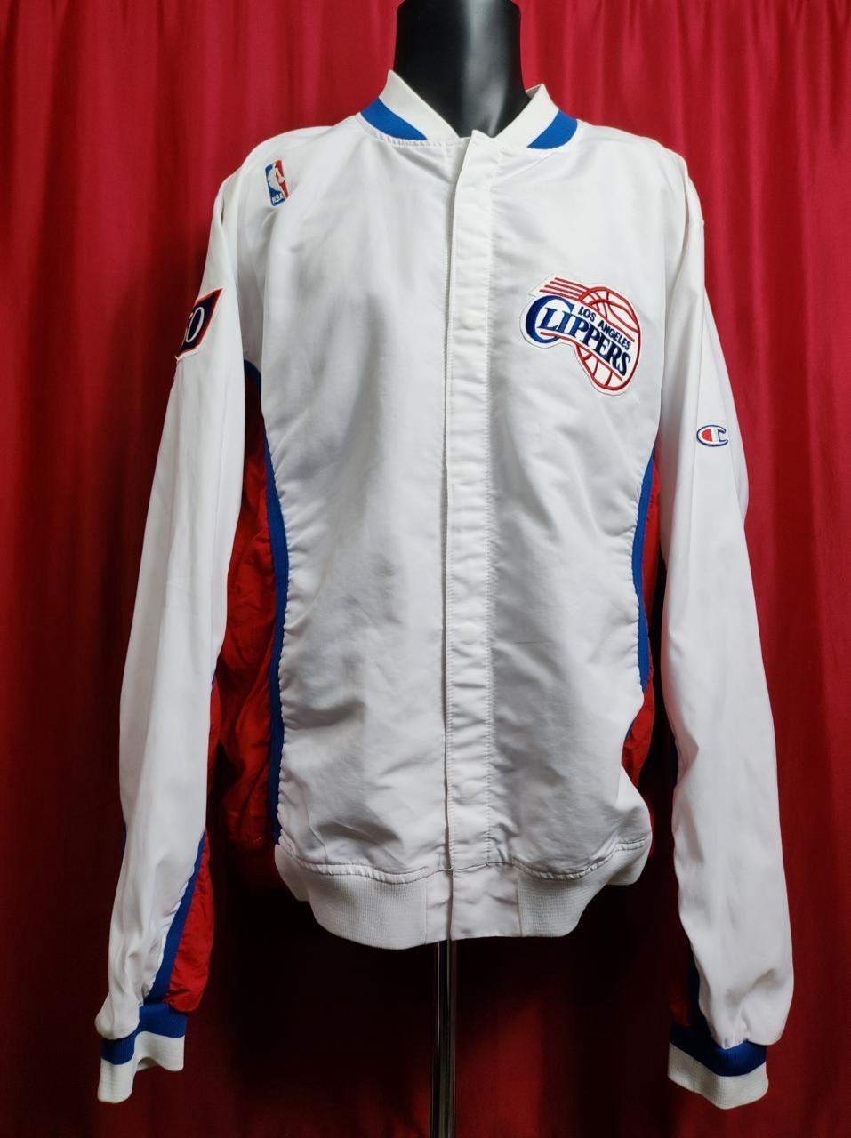96-97 Los Angeles Clippers Warm-Up Jacket Team Issued NBA 50th Anniversary Sz 52