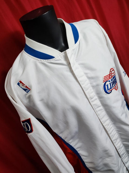 96-97 Los Angeles Clippers Warm-Up Jacket Team Issued NBA 50th Anniversary Sz 52