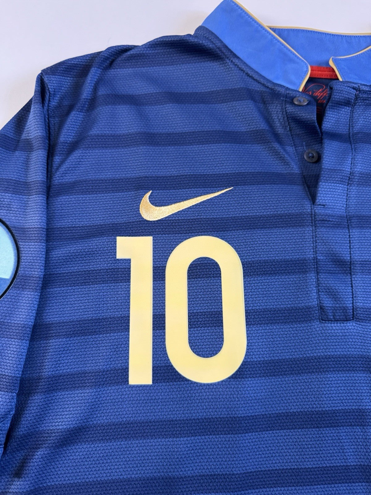 France Euro 2012 Karim Benzema Home Football Shirt Jersey Size L