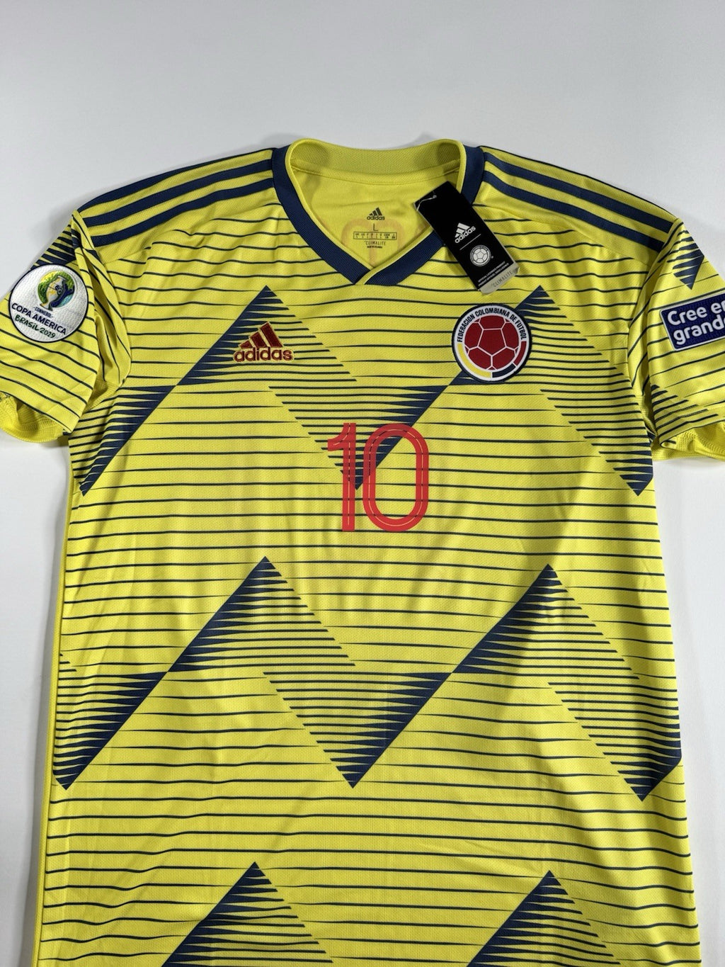 Colombia 2019 Copa America James Rodriguez Home Football Shirt Jersey Size L