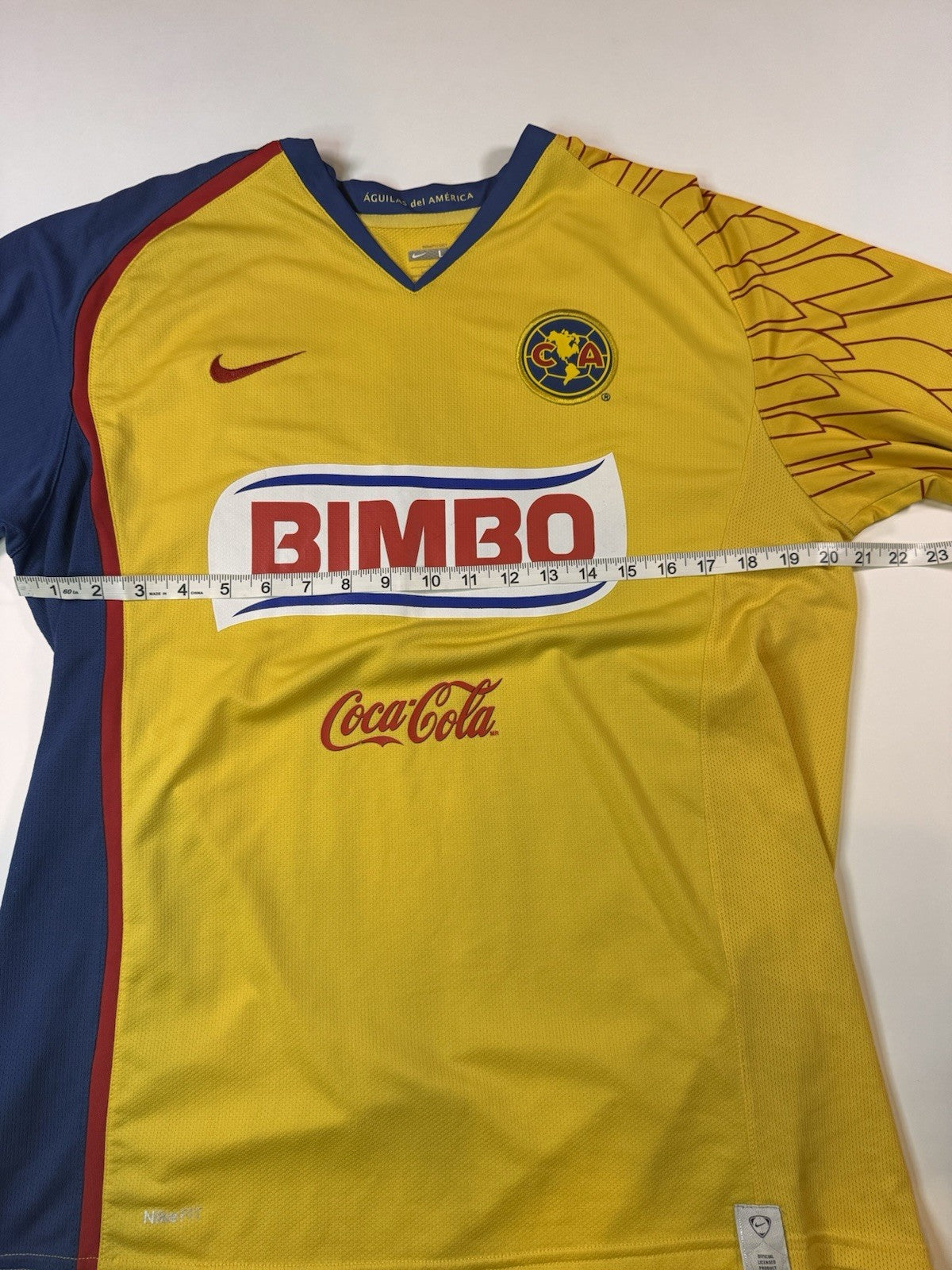 Club America 2007 2008 Cuauhtemoc Blanco Long Sleeve Home Shirt Jersey Sz L
