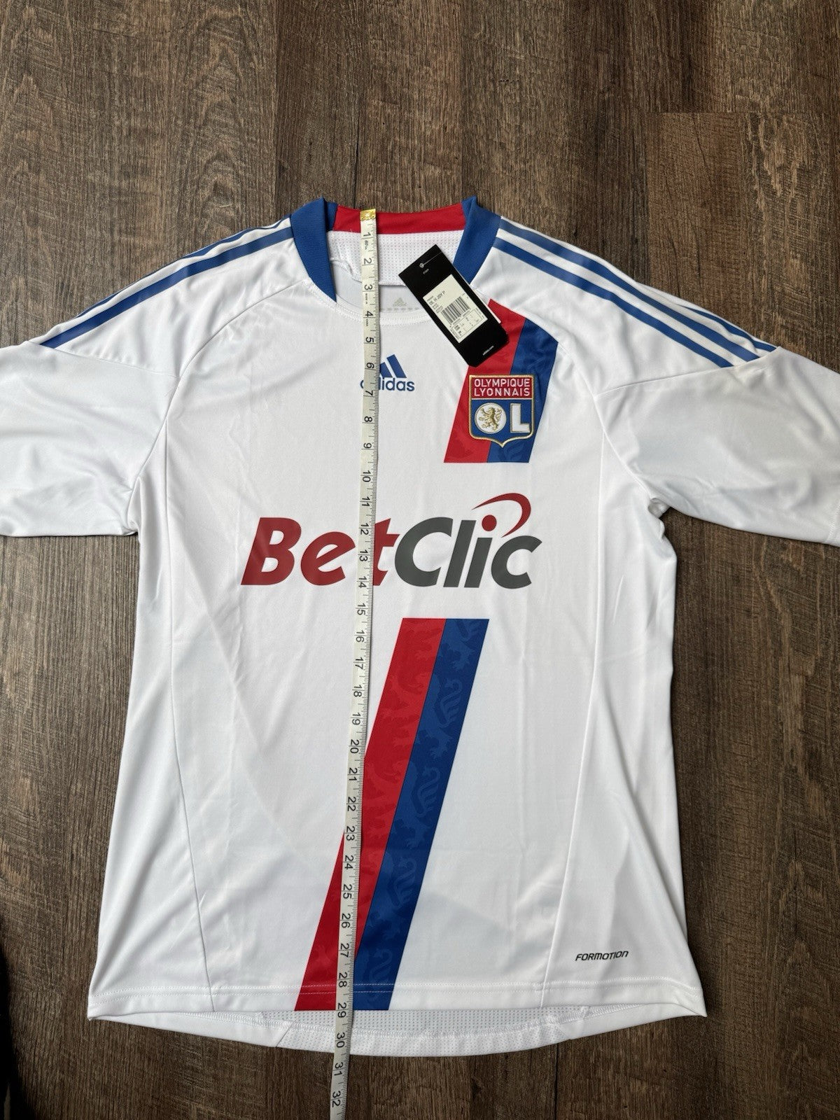 Olympique Lyon 2010 2011 Home Jersey Adidas FORMOTION Player Issue Size L NWT