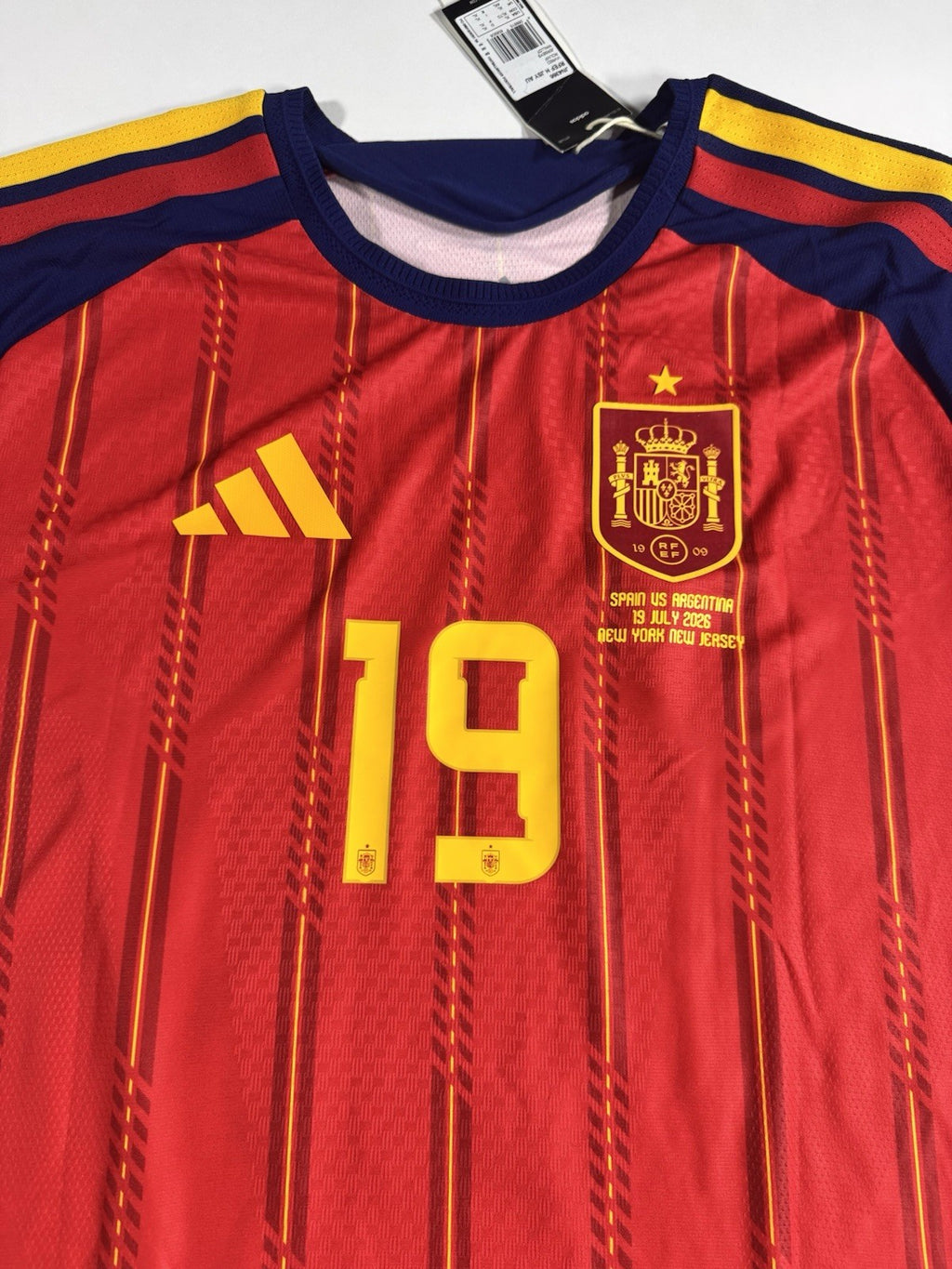 Spain 2026 World Cup Final Lamine Yamal Authentic Football Shirt Jersey Size XL 