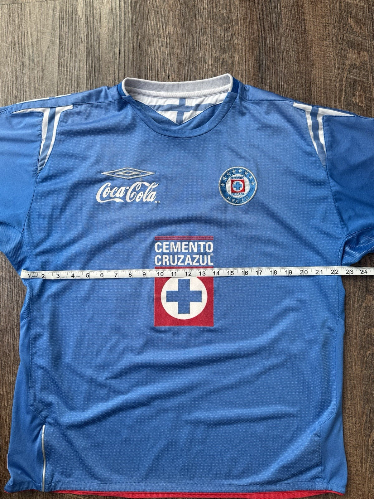 Cruz Azul 2004 2005 Home Soccer Jersey Chelito Cesar Delgado Size XL