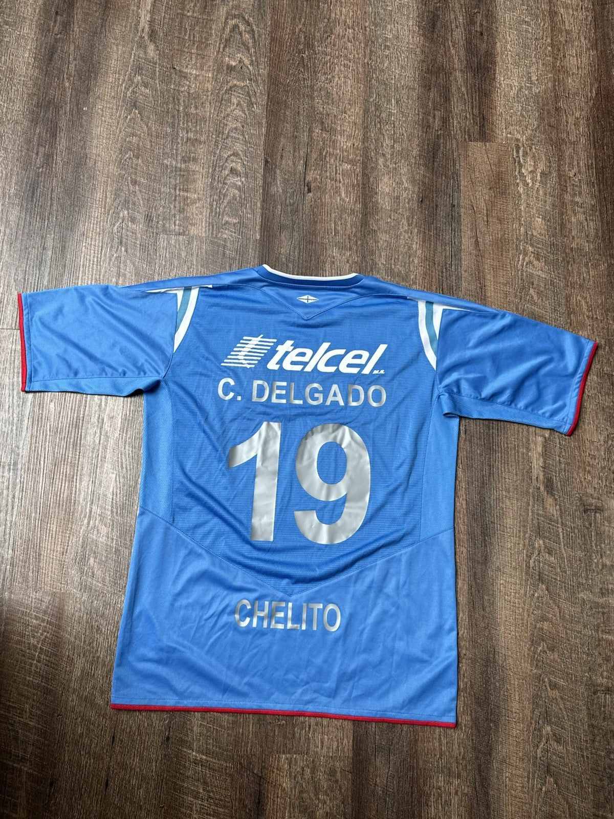 Cruz Azul 2004 2005 Home Soccer Jersey Chelito Cesar Delgado Size M 