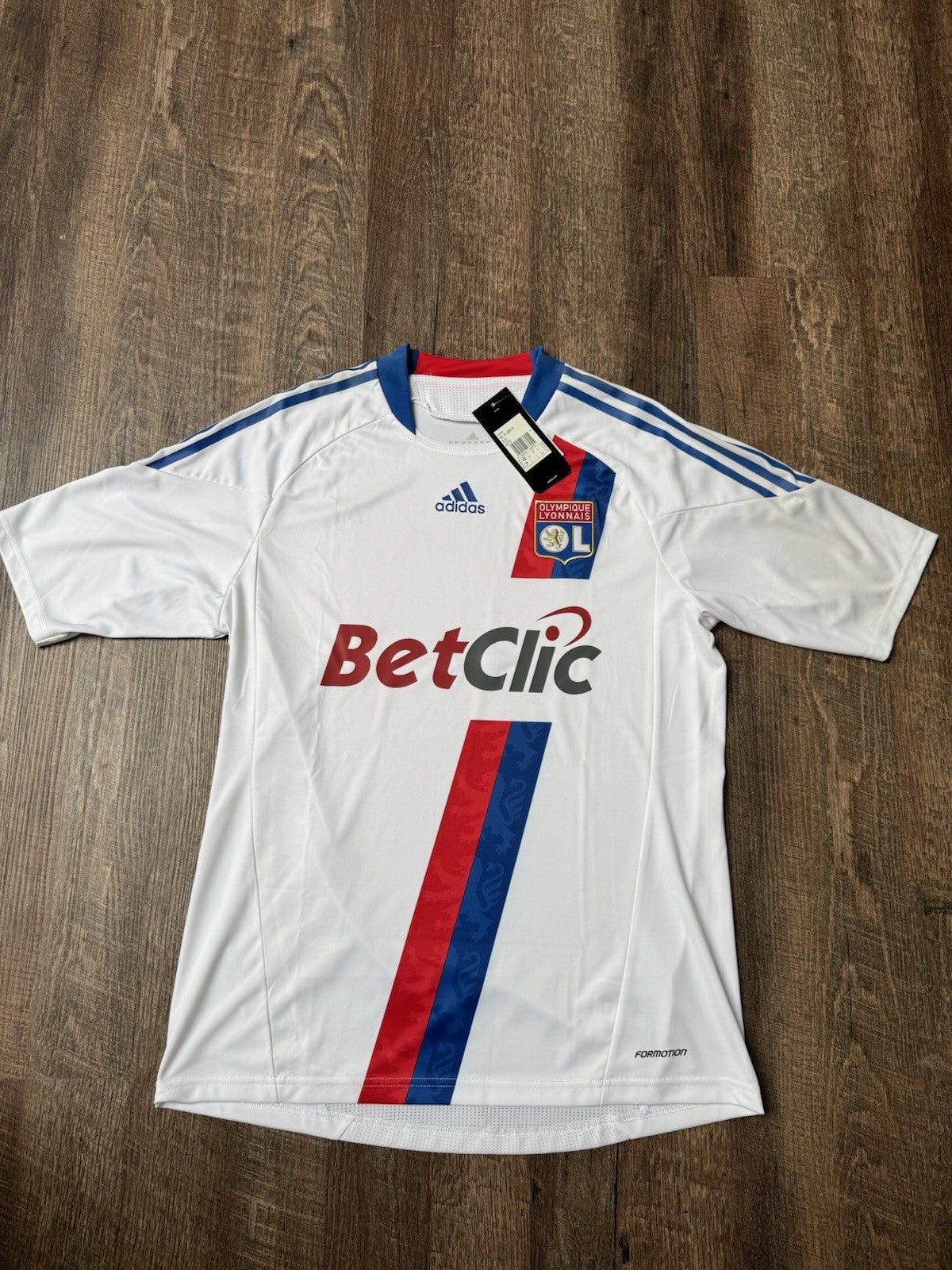 Olympique Lyon 2010 2011 Home Jersey Adidas FORMOTION Player Issue Size L NWT