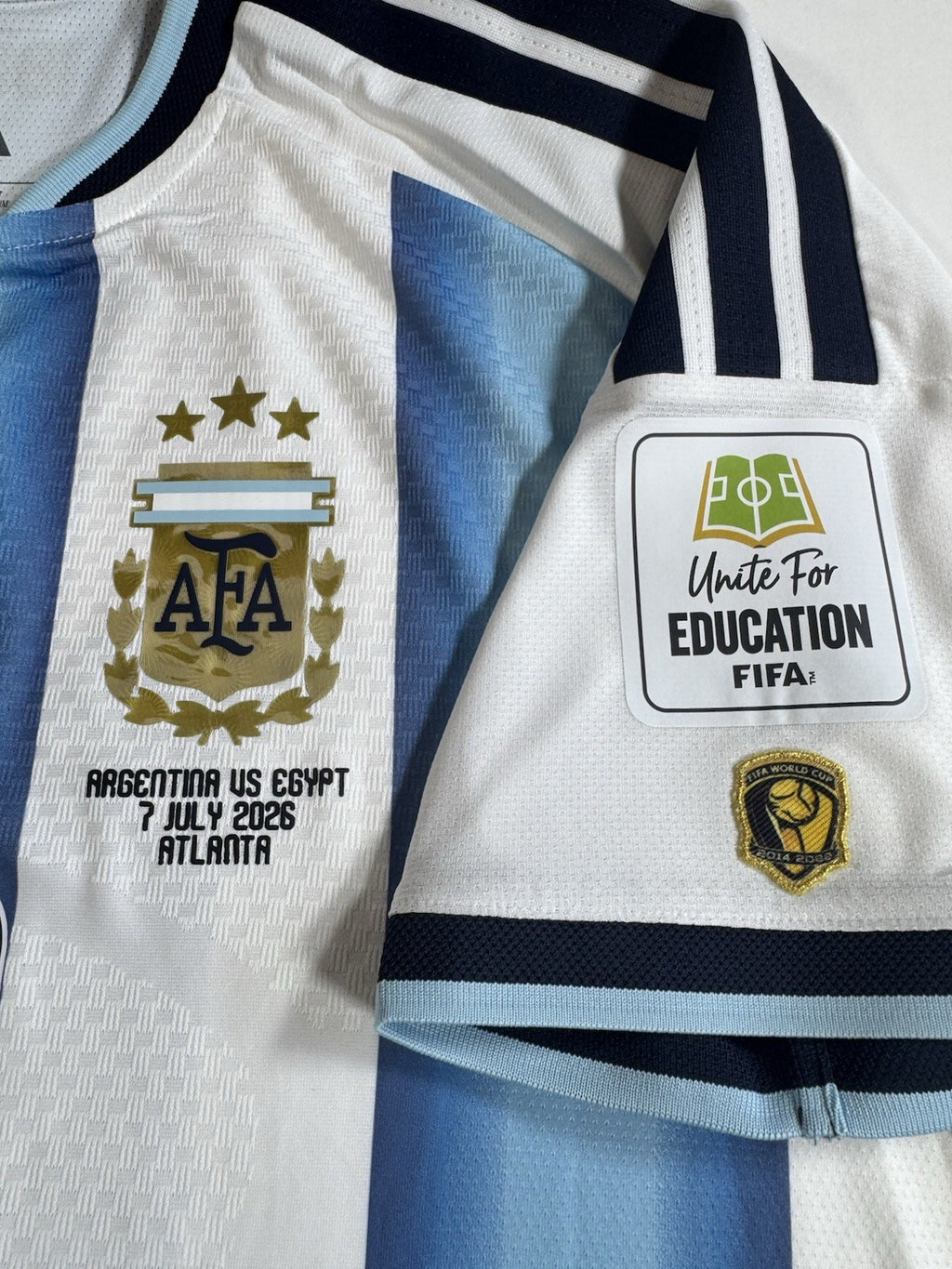 Argentina Lionel Messi Player Version Match Detail vs Egypt Jersey Size XL NWT