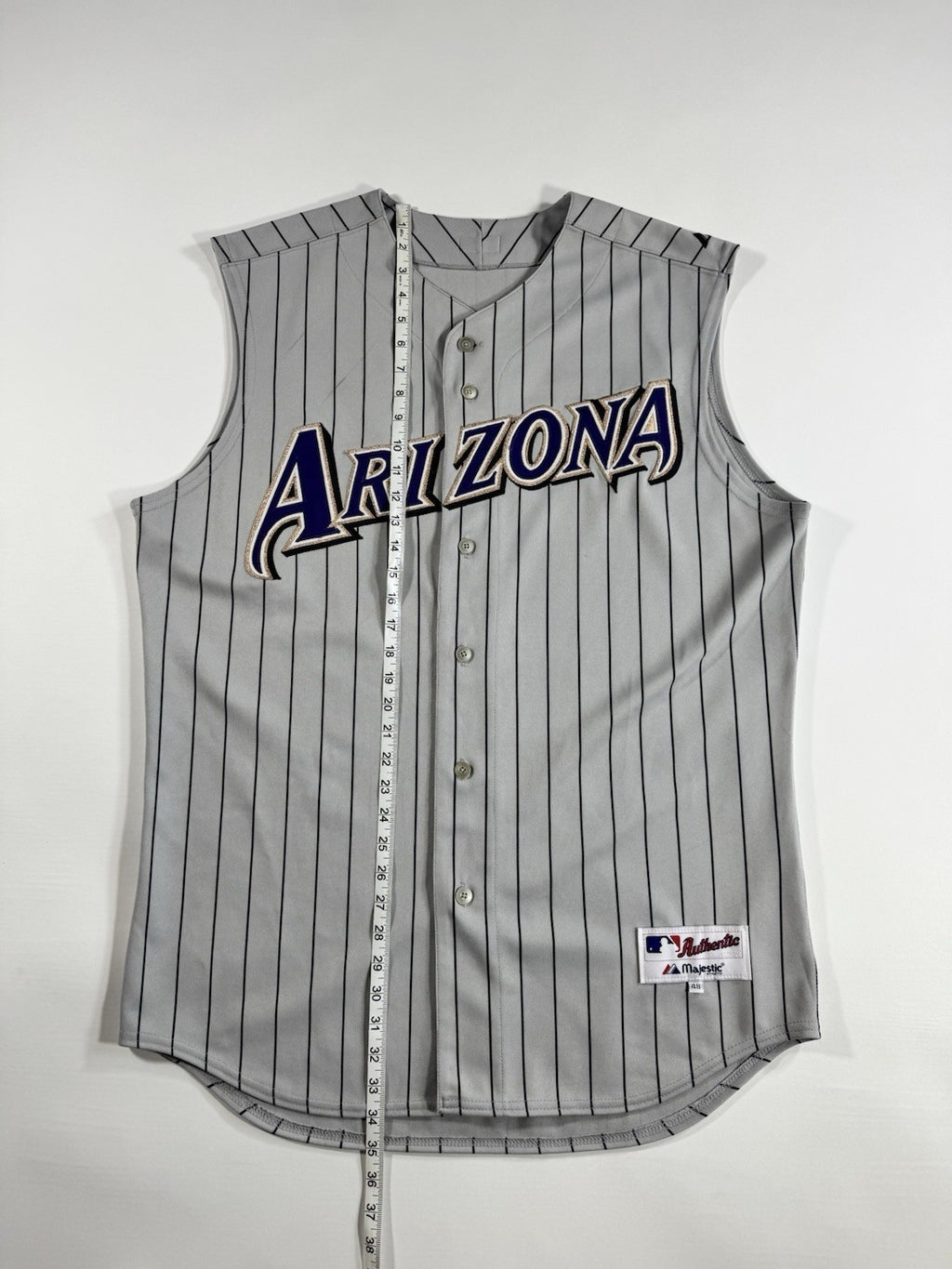 Majestic Authentic Arizona Diamondbacks MLB Authentic Jersey Size 48 Gray Navy 
