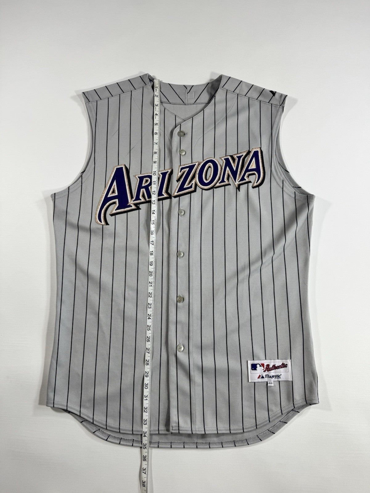 Majestic Authentic Arizona Diamondbacks MLB Authentic Jersey Size 48 Gray Navy 