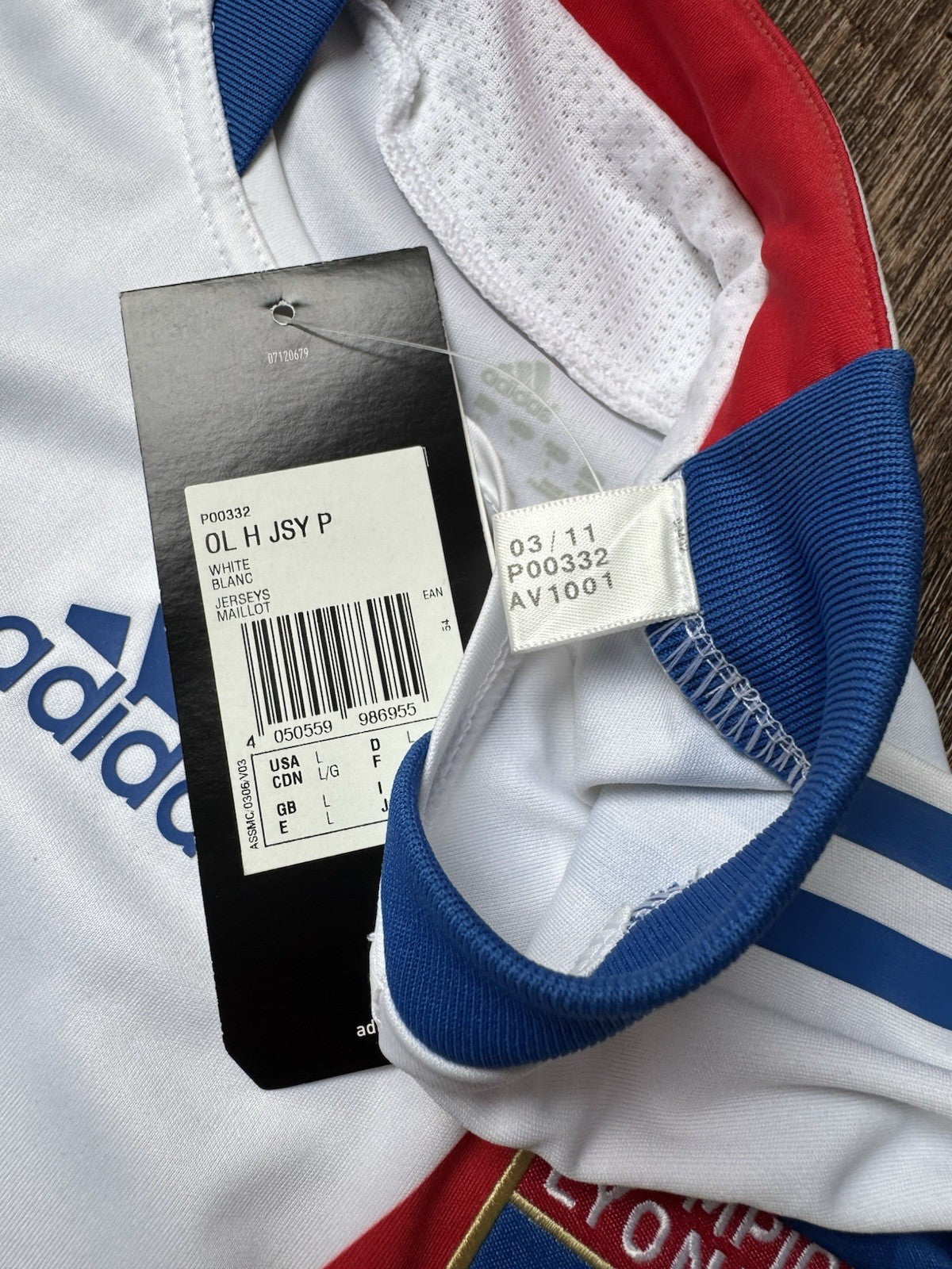 Olympique Lyon 2010 2011 Home Jersey Adidas FORMOTION Player Issue Size L NWT