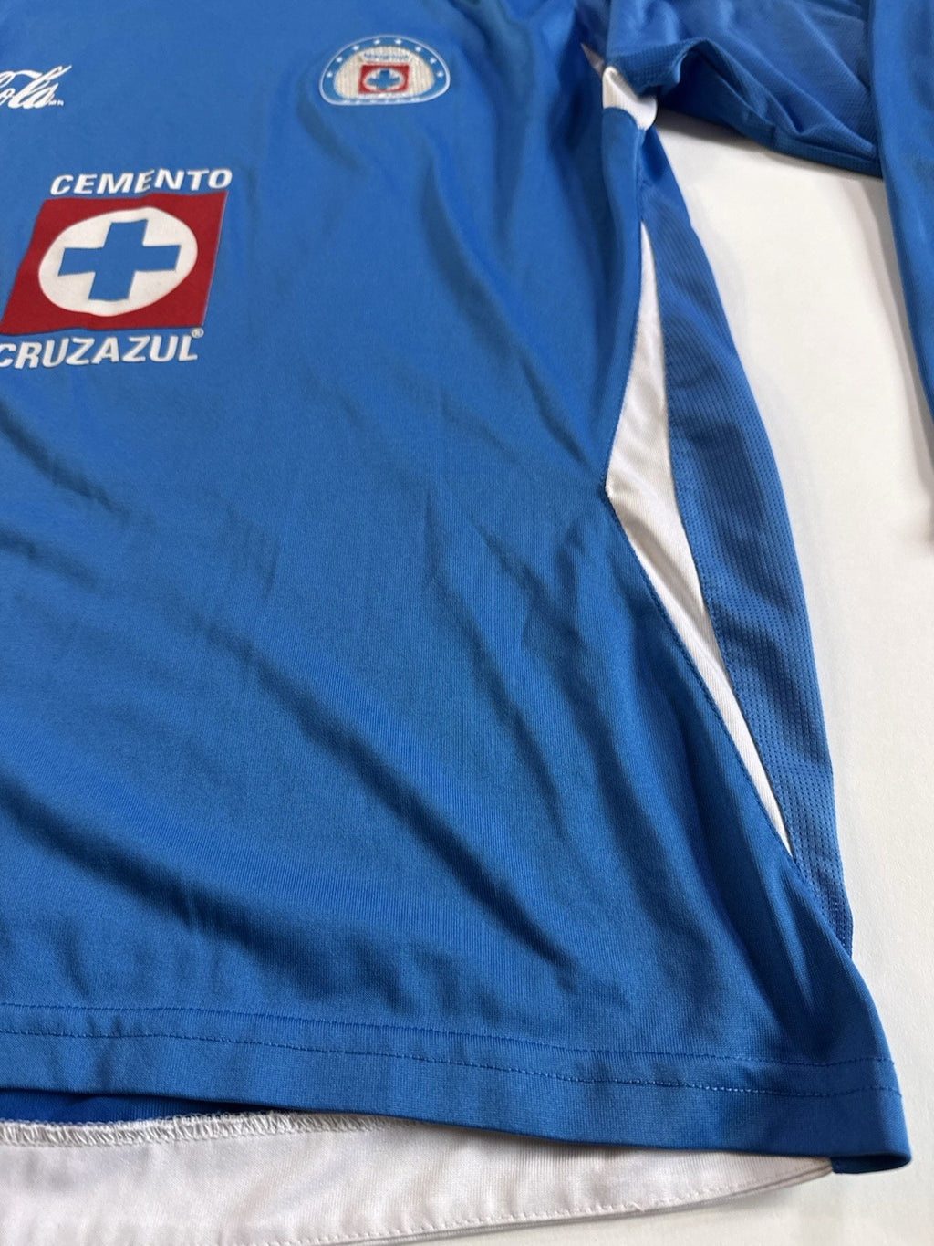 Cruz Azul 2008 09 Cristian Riveros Long Sleeve Home Football Shirt Jersey Size M