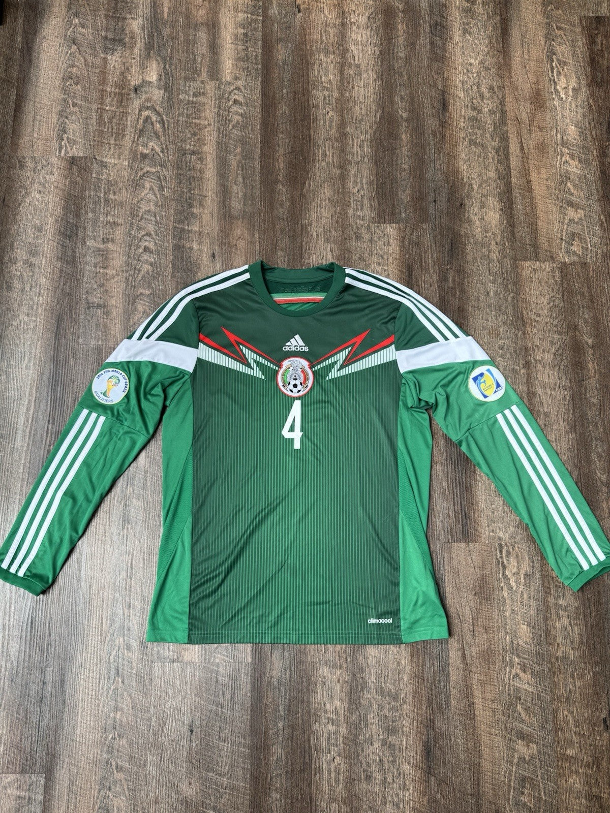 Rafa Marquez Mexico 2013-14 Long Sleeve Jersey Sz L | World Cup Qualifiers 2013 