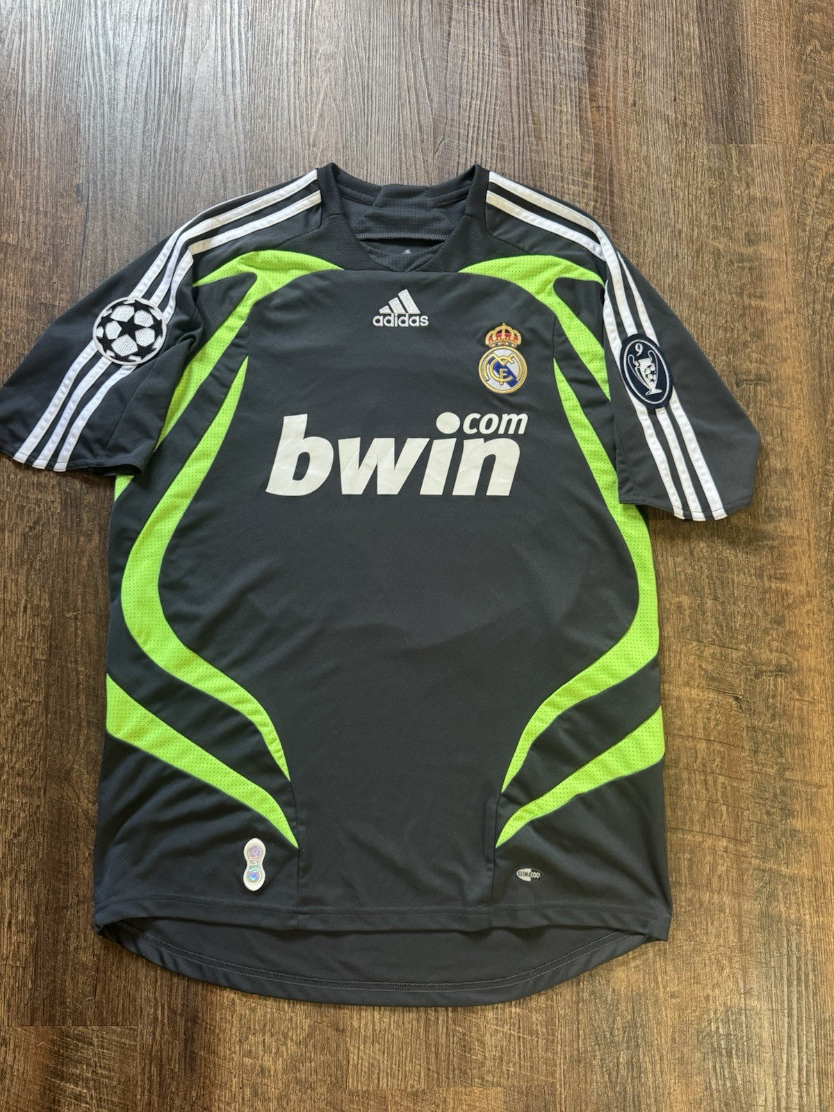 Raul Gonzalez Real Madrid 2007-08 Third Jersey M | Adidas UCL Patches R7 RAUL