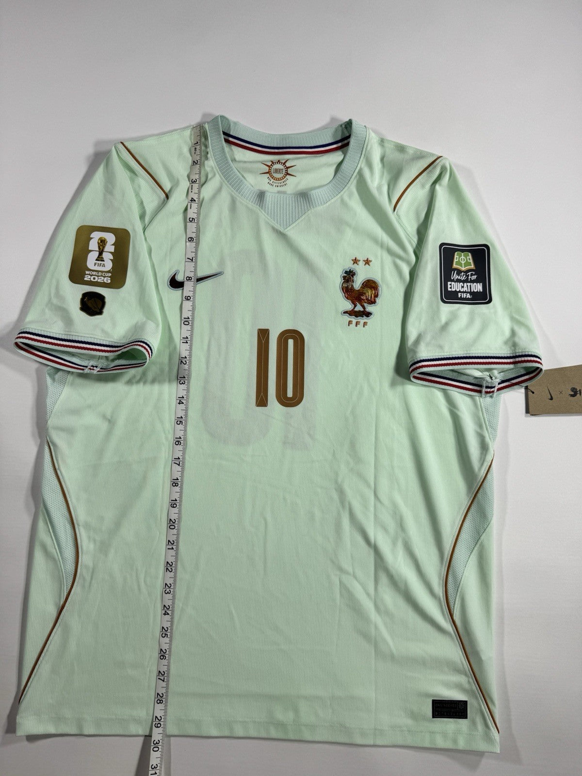 France 2026 World Cup Kylian Mbappe Fan Version WC Patches Away Jersey Size L