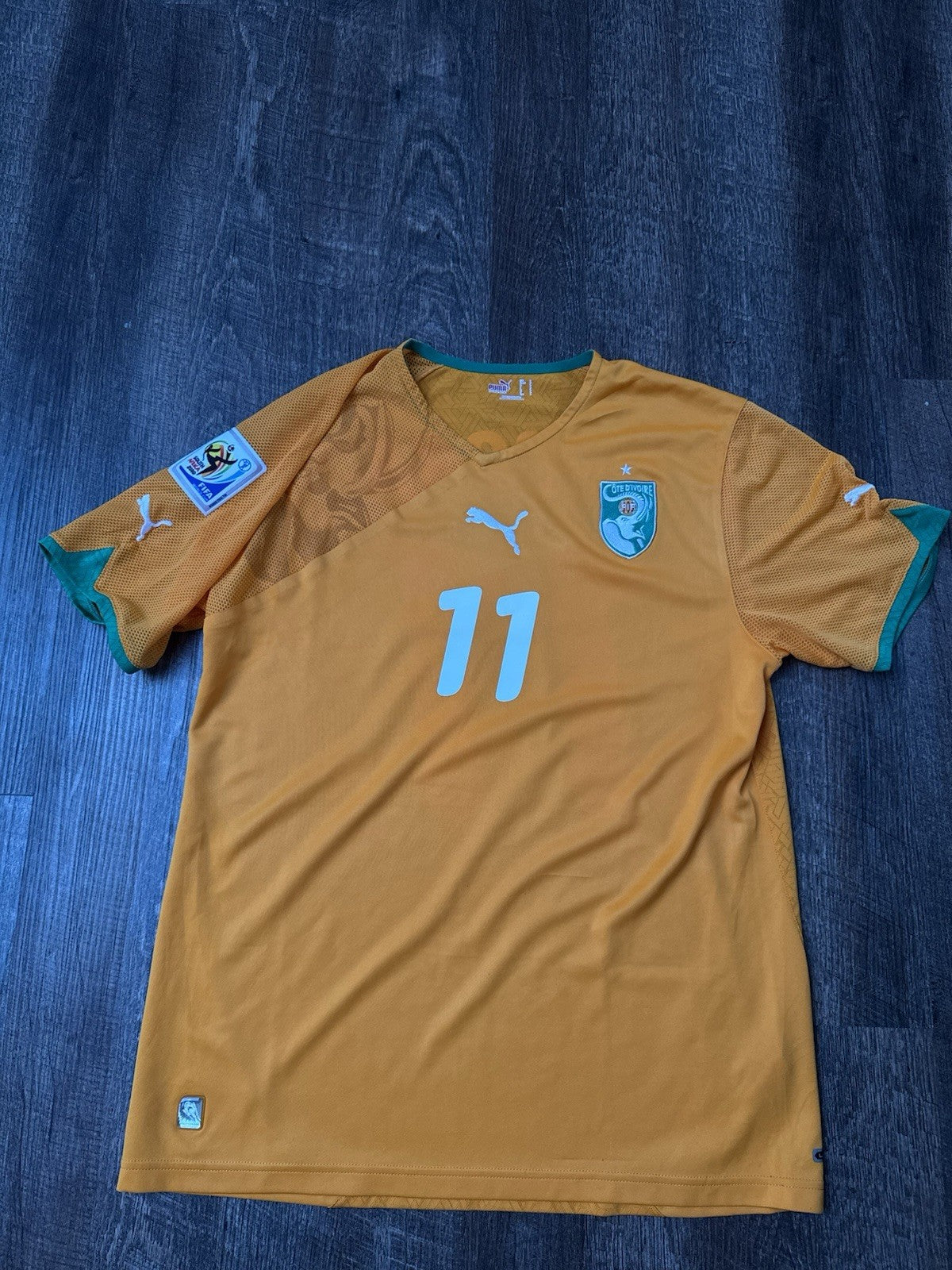 Didier Drogba Ivory Coast 2010 Home Jersey Size L | Côte d’Ivoire WC